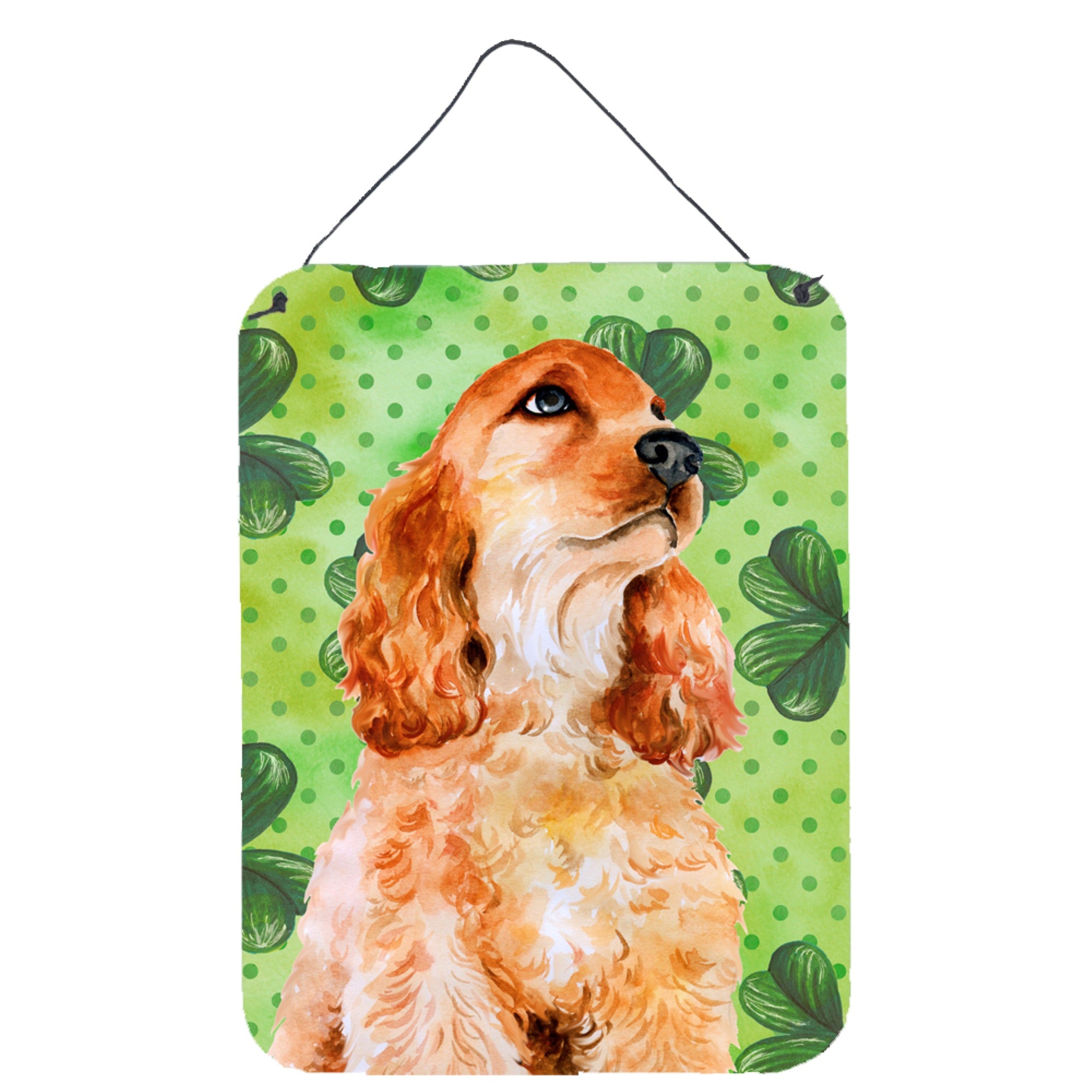'Caroline'S Treasures Cocker Spaniel St Patrick'S Metal Print, 16'''' X 12'''', Multicolor''