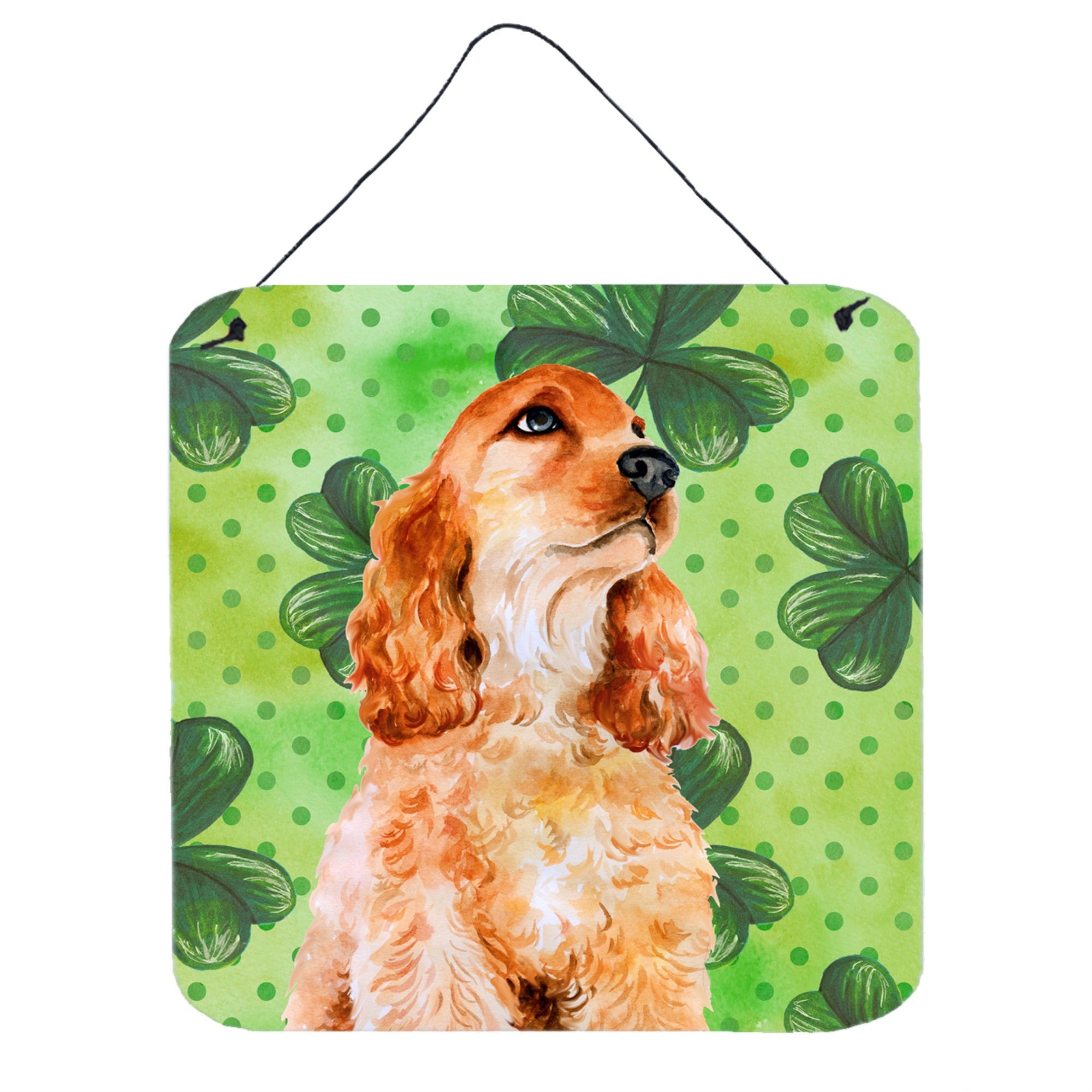 'Caroline'S Treasures Cocker Spaniel Metal Print, 6H X 6W, St Patrick'S Day''