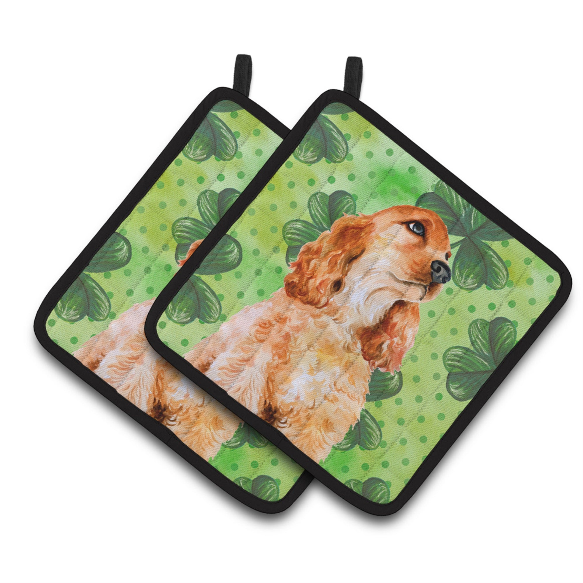 'Caroline'S Treasures Cocker Spaniel Decorated Pot Holder, 7.5H X 7.5W, St Patrick'S Day''