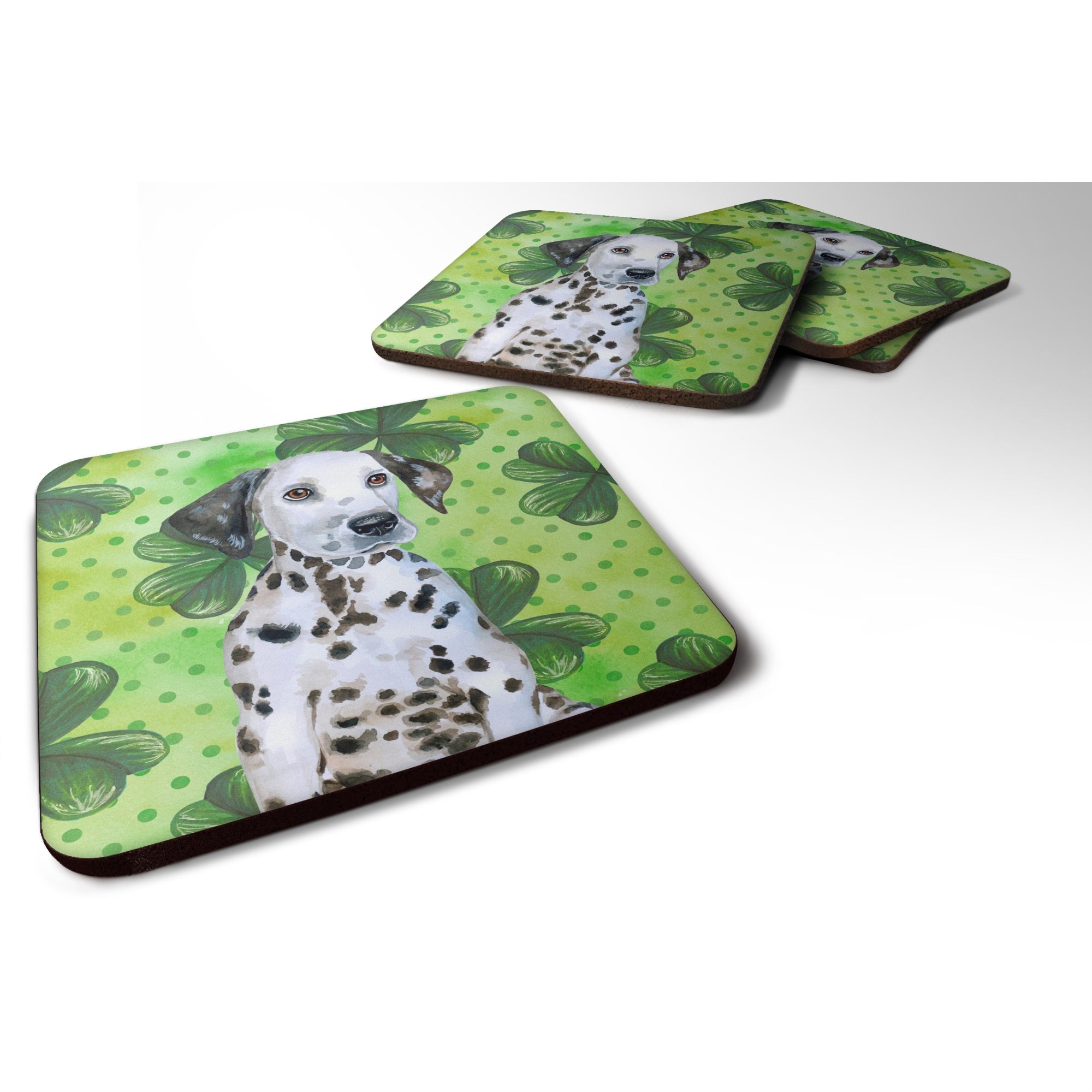 'Caroline'S Treasures Dalmatian Puppy St Patrick'S Decorative Coasters, Multicolor''