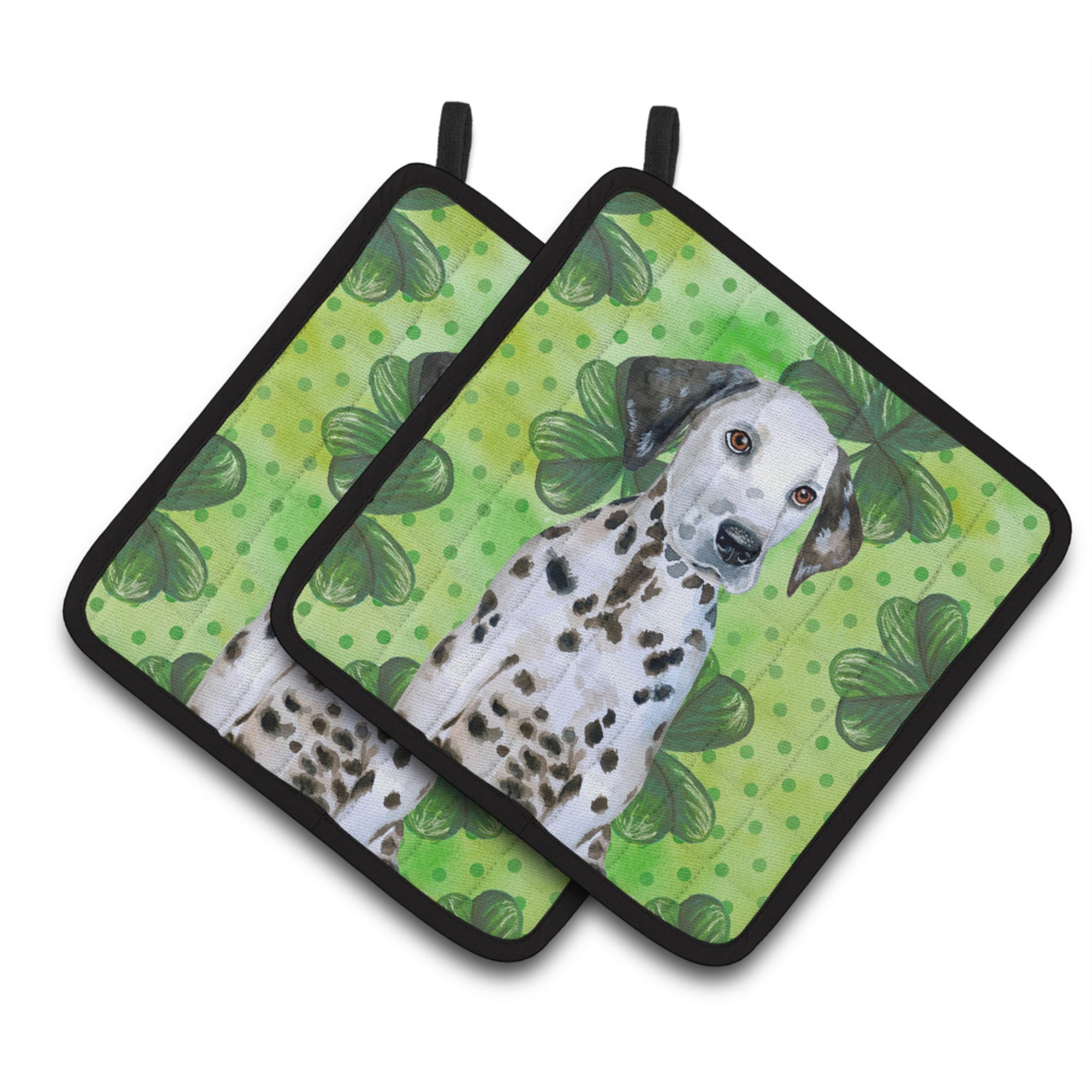 'Caroline'S Treasures Dalmatian Puppy Decorated Pot Holder, 7.5H X 7.5W, St Patrick'S Day''