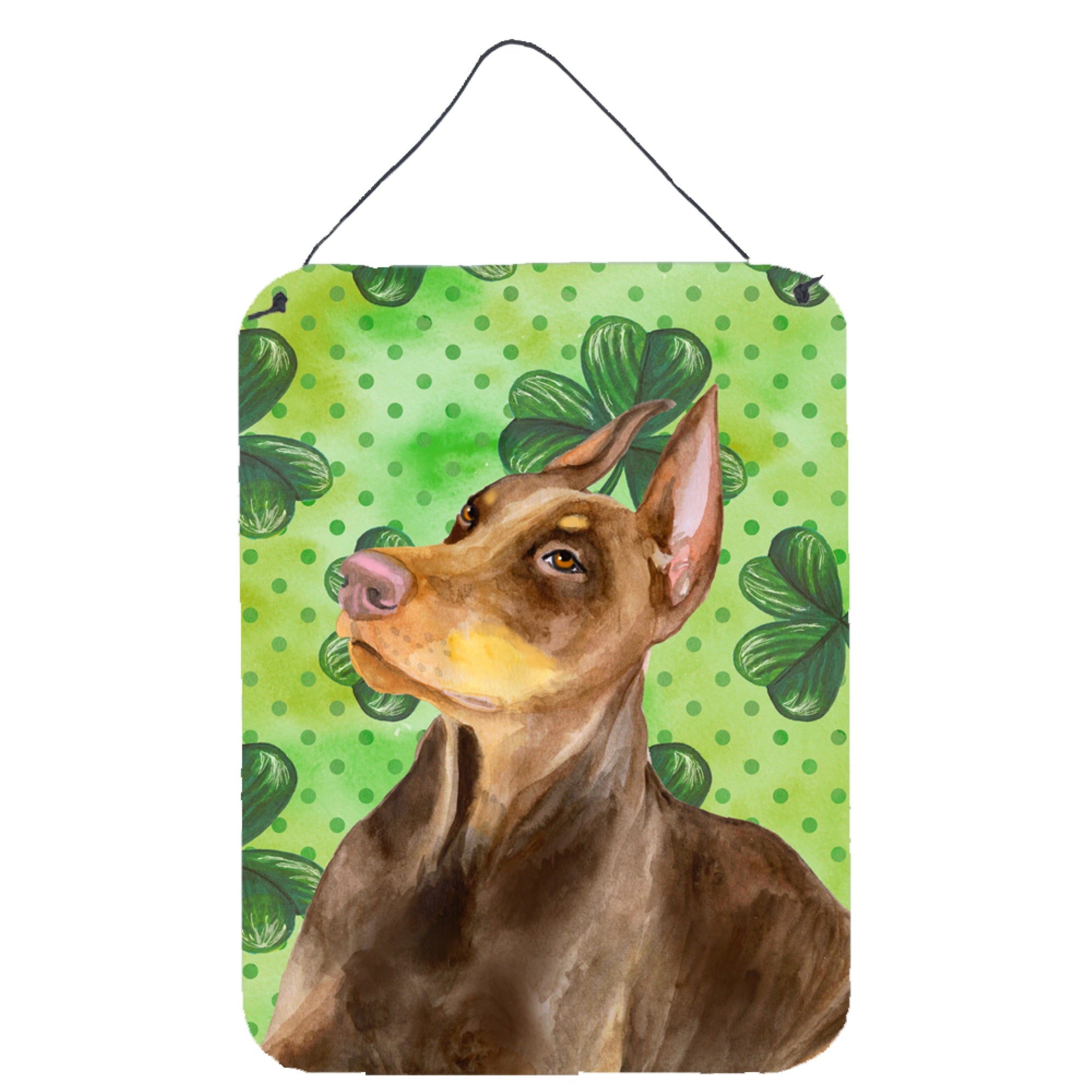 'Caroline'S Treasures Doberman Pinscher St Patrick'S Metal Print, 16'''' X 12'''', Multicolor''