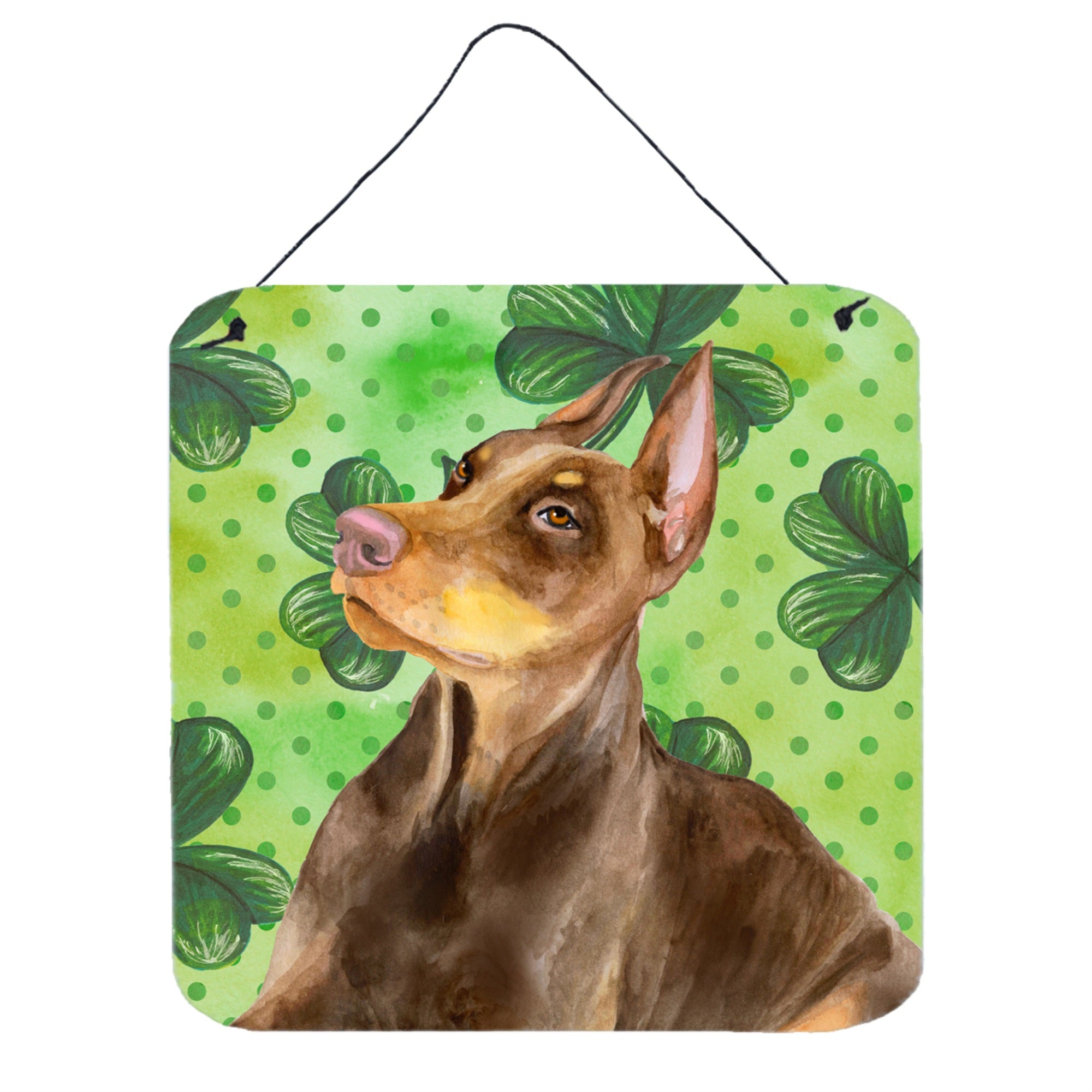'Caroline'S Treasures Doberman Pinscher Metal Print, 6H X 6W, St Patrick'S Day''