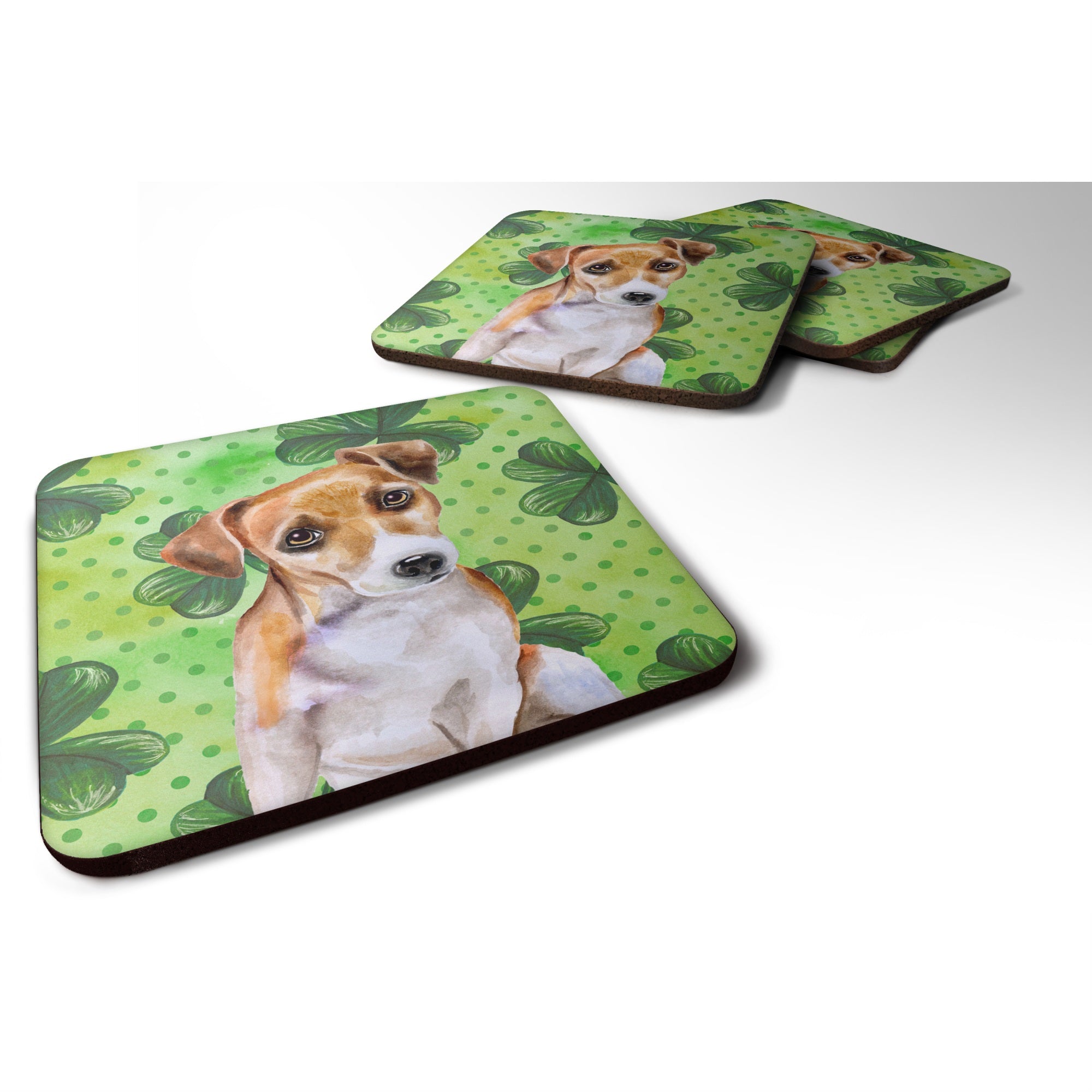 'Caroline'S Treasures Jack Russell Terrier #2 St Patrick'S Decorative Coasters, Multicolor''