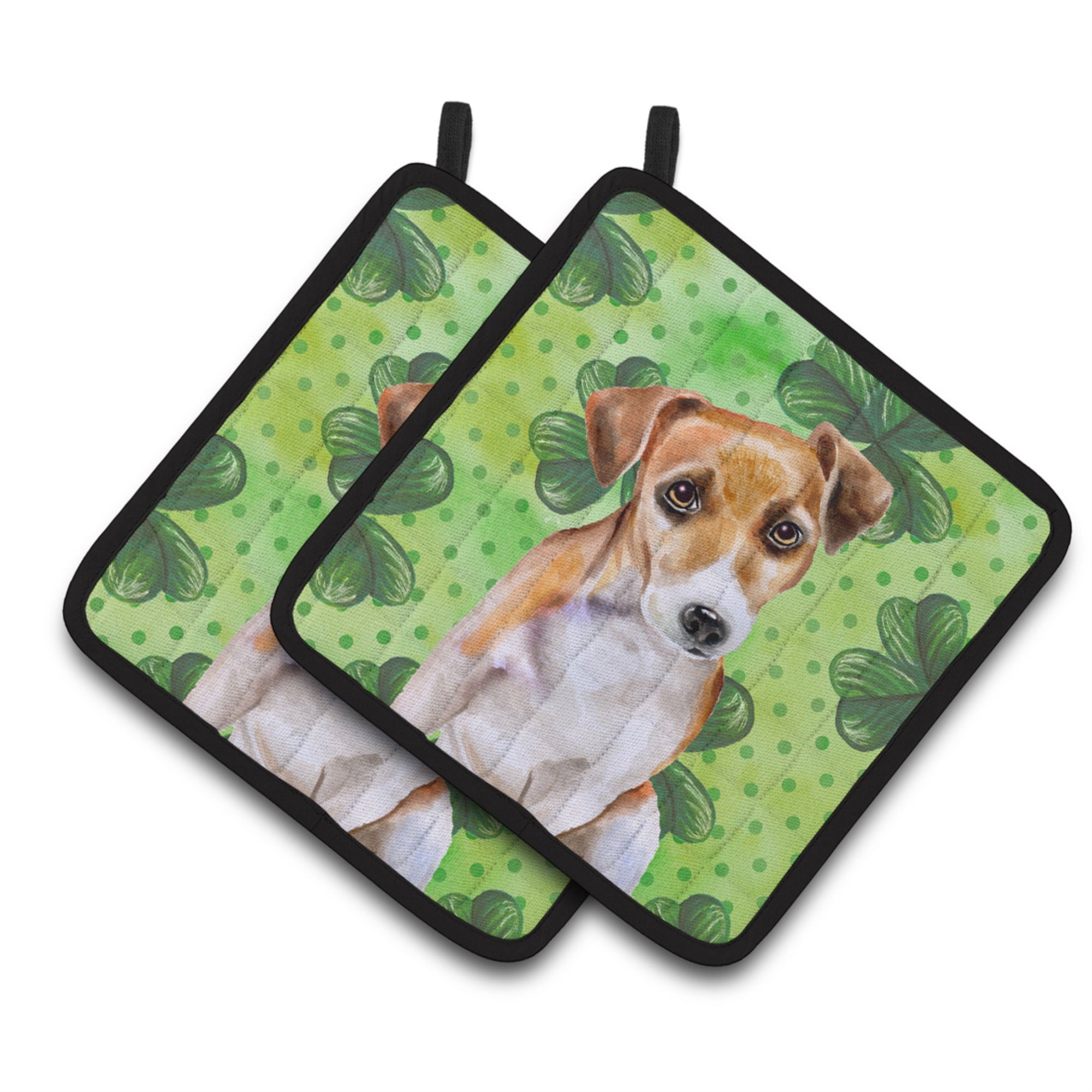 'Caroline'S Treasures Jack Russell Terrier #2 Decorated Pot Holder, 7.5H X 7.5W, St Patrick'S Day''