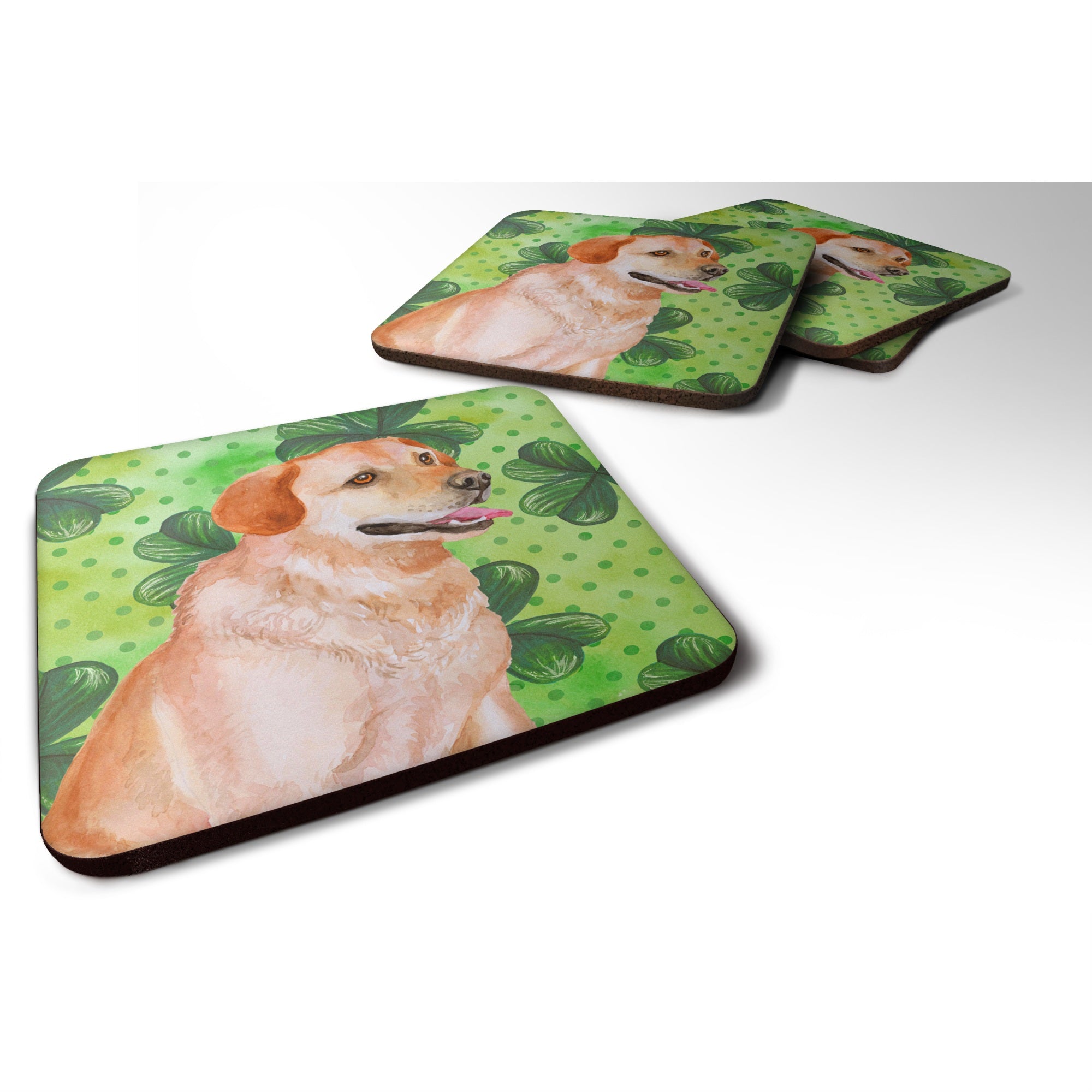 'Caroline'S Treasures Labrador Retriever St Patrick'S Decorative Coasters, Multicolor''