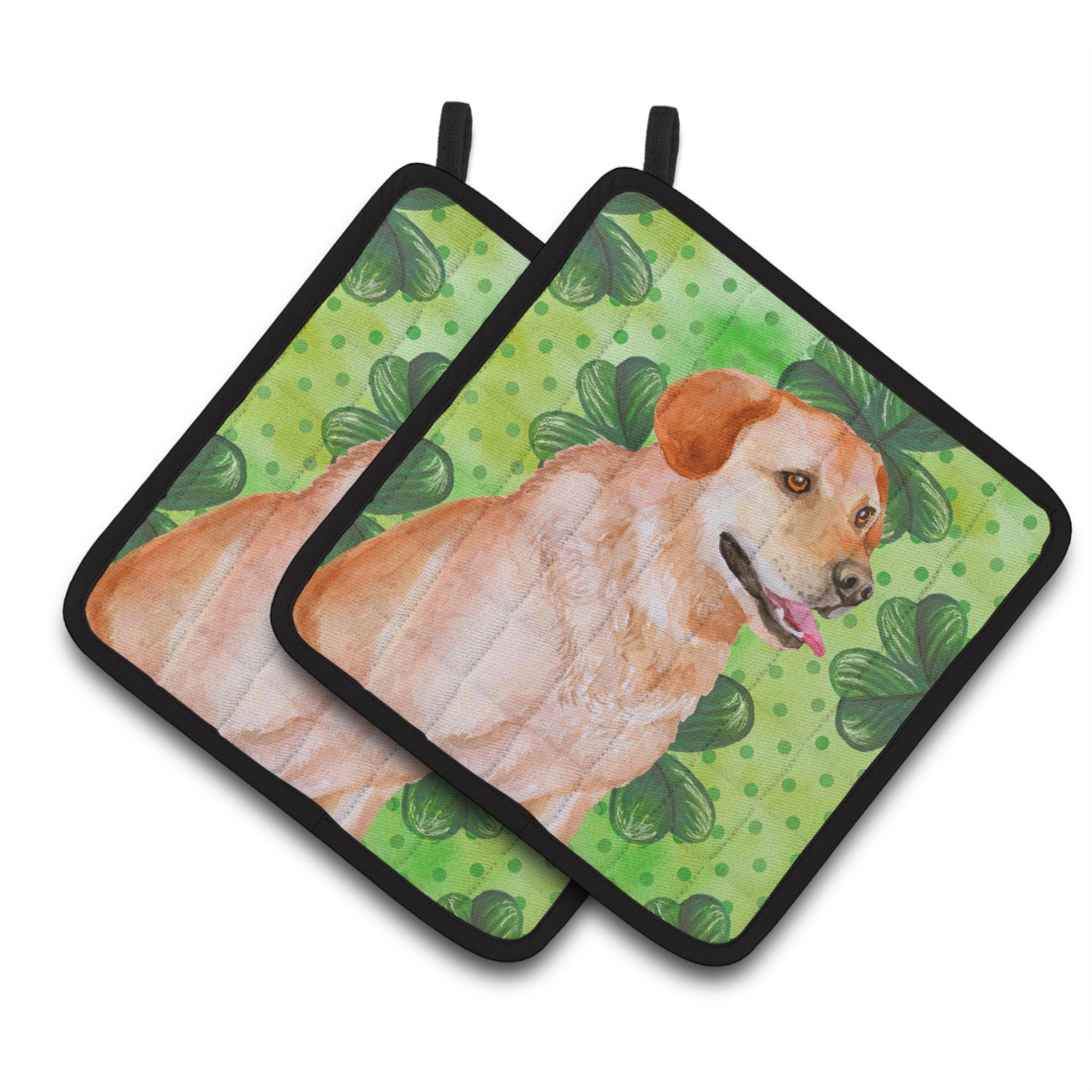 'Caroline'S Treasures Labrador Retriever Decorated Pot Holder, 7.5H X 7.5W, St Patrick'S Day''