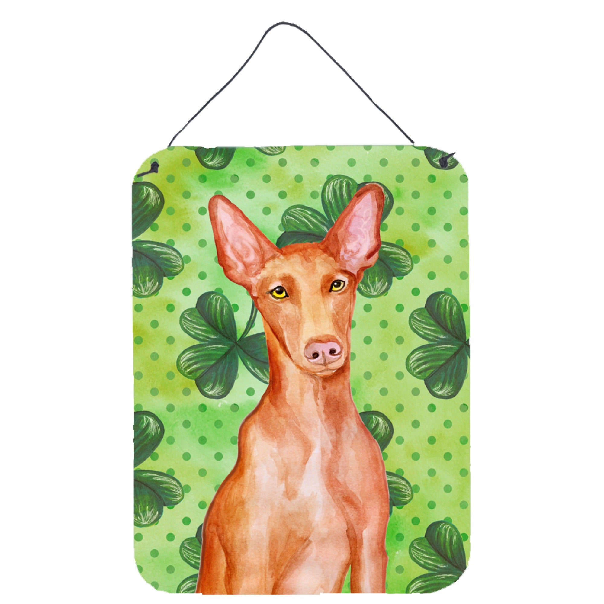 'Caroline'S Treasures Pharaoh Hound St Patrick'S Metal Print, 16'''' X 12'''', Multicolor''