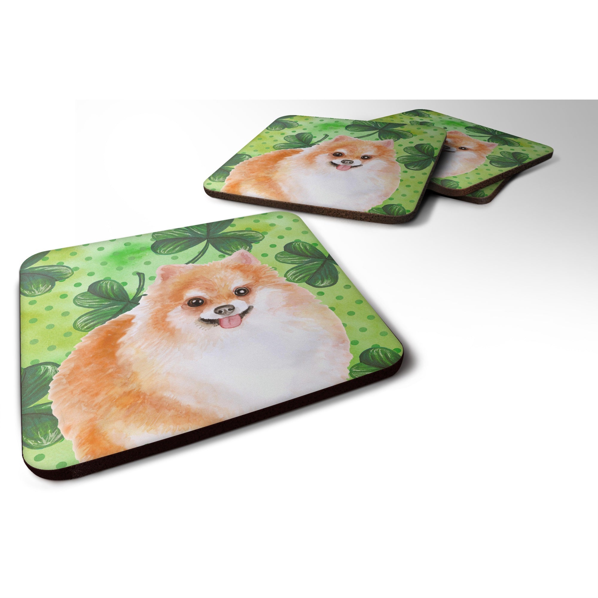 'Caroline'S Treasures Pomeranian #2 St Patrick'S Decorative Coasters, Multicolor''