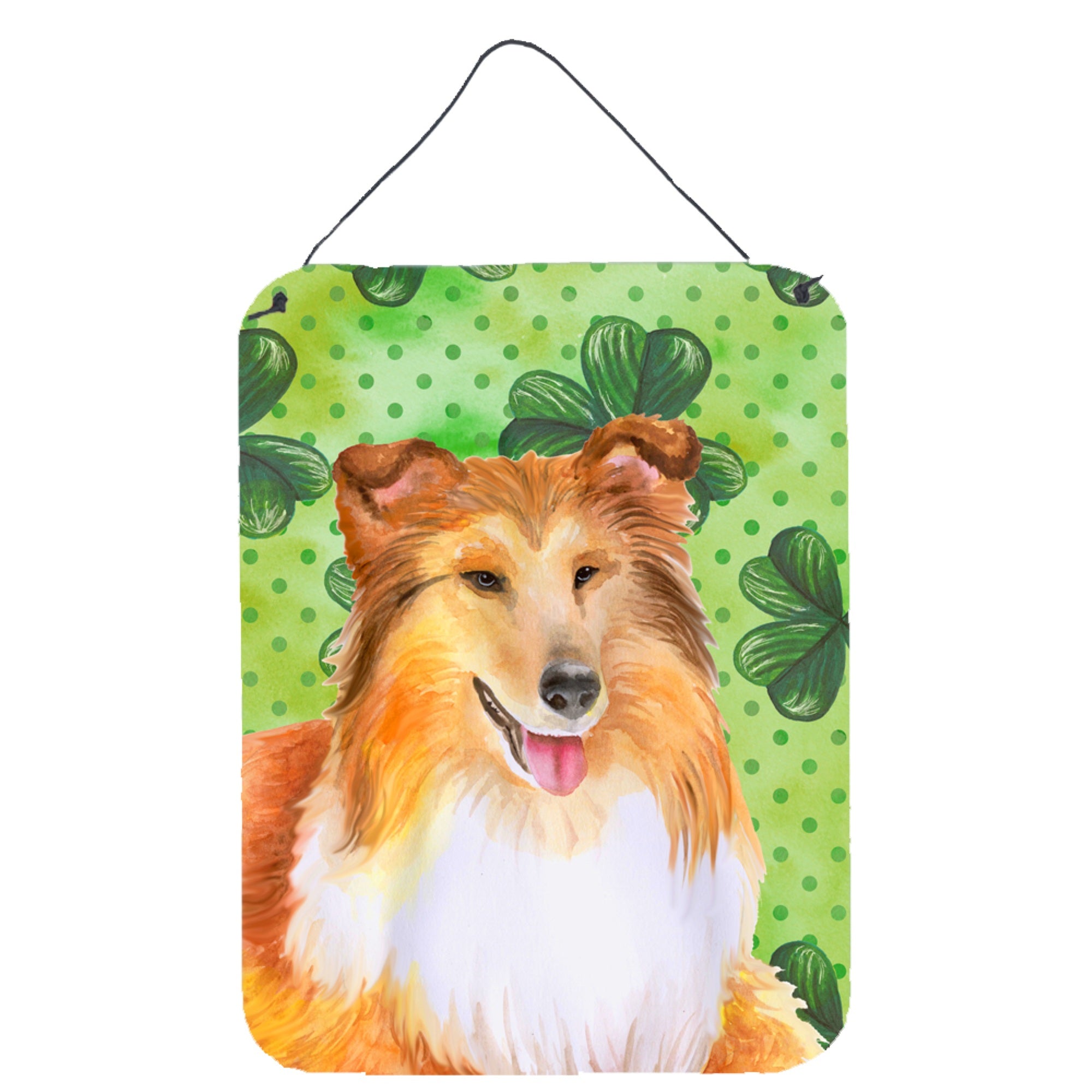 'Caroline'S Treasures Sheltie St Patrick'S Metal Print, 16'''' X 12'''', Multicolor''