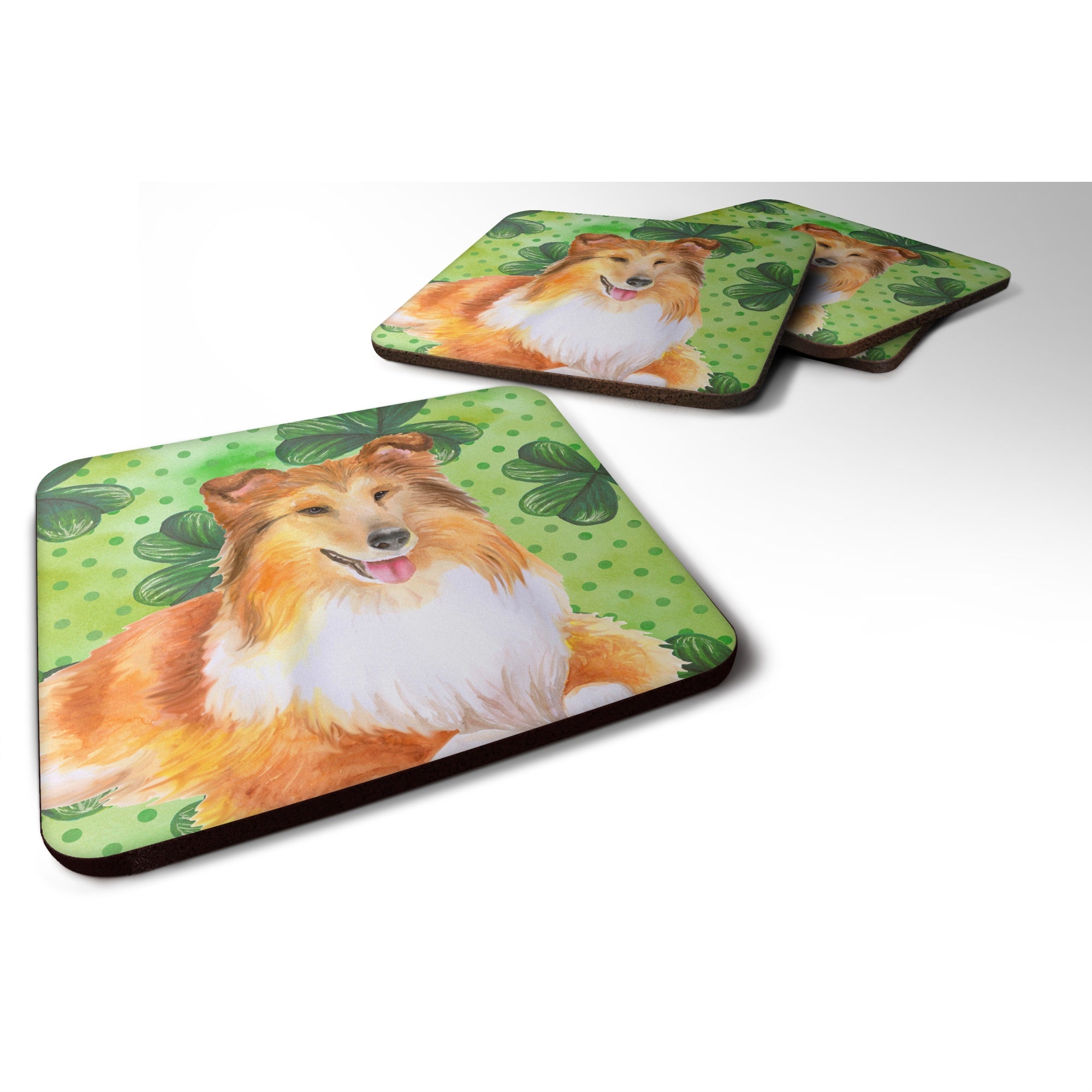 'Caroline'S Treasures Sheltie St Patrick'S Decorative Coasters, Multicolor''