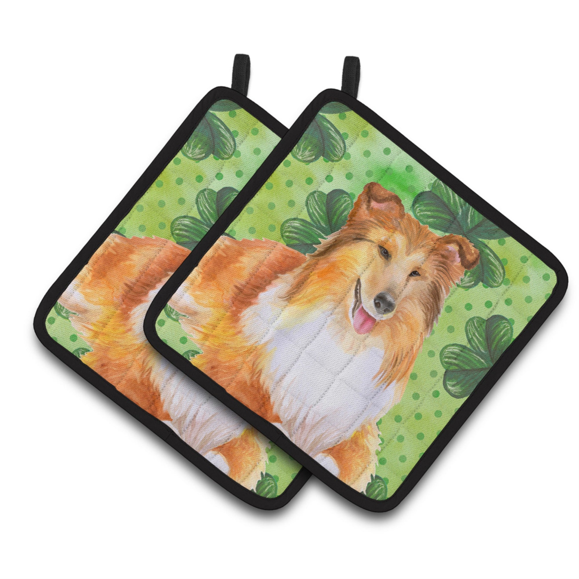 'Caroline'S Treasures Sheltie Decorated Pot Holder, 7.5H X 7.5W, St Patrick'S Day''