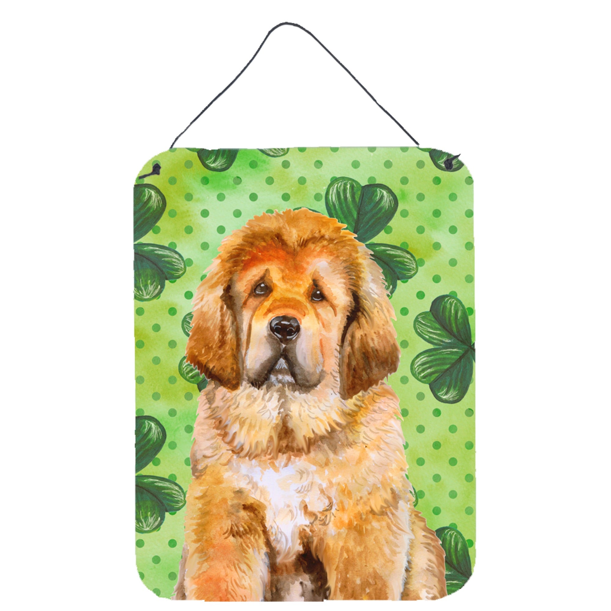 'Caroline'S Treasures Tibetan Mastiff St Patrick'S Metal Print, 16'''' X 12'''', Multicolor''