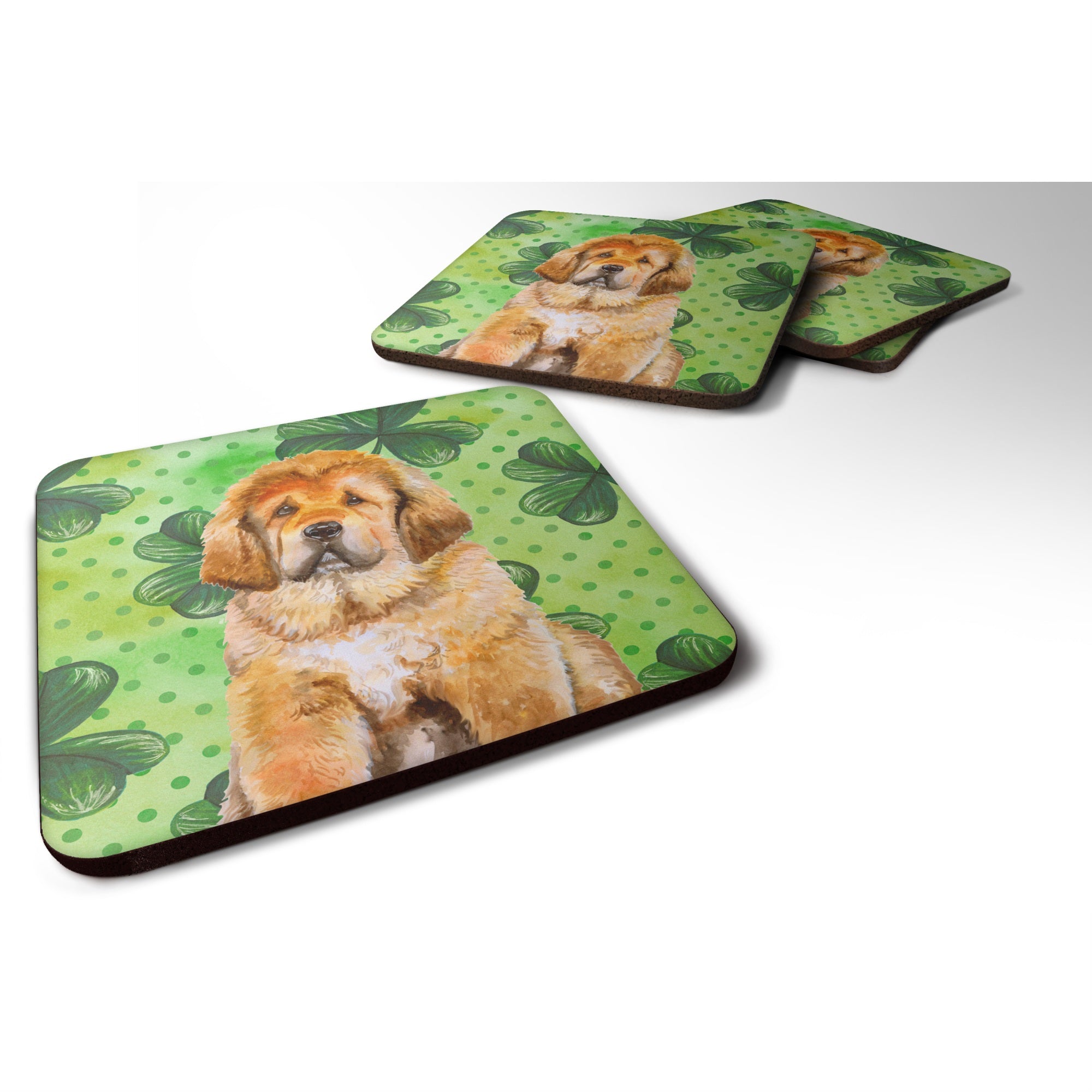 'Caroline'S Treasures Tibetan Mastiff St Patrick'S Decorative Coasters, Multicolor''