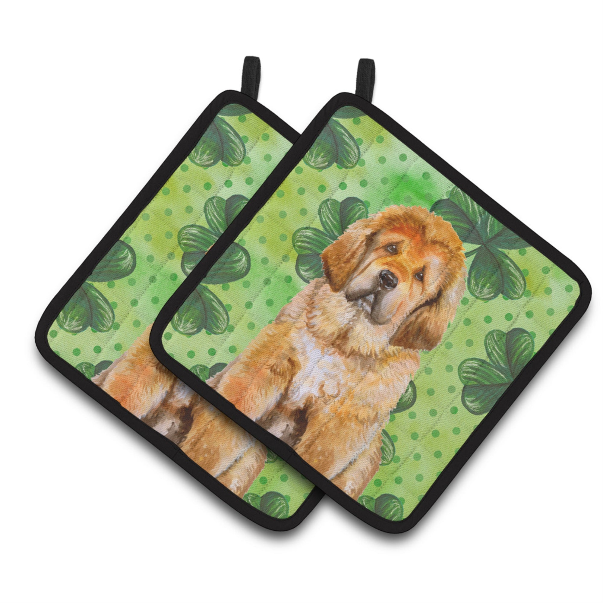 'Caroline'S Treasures Tibetan Mastiff Decorated Pot Holder, 7.5H X 7.5W, St Patrick'S Day''