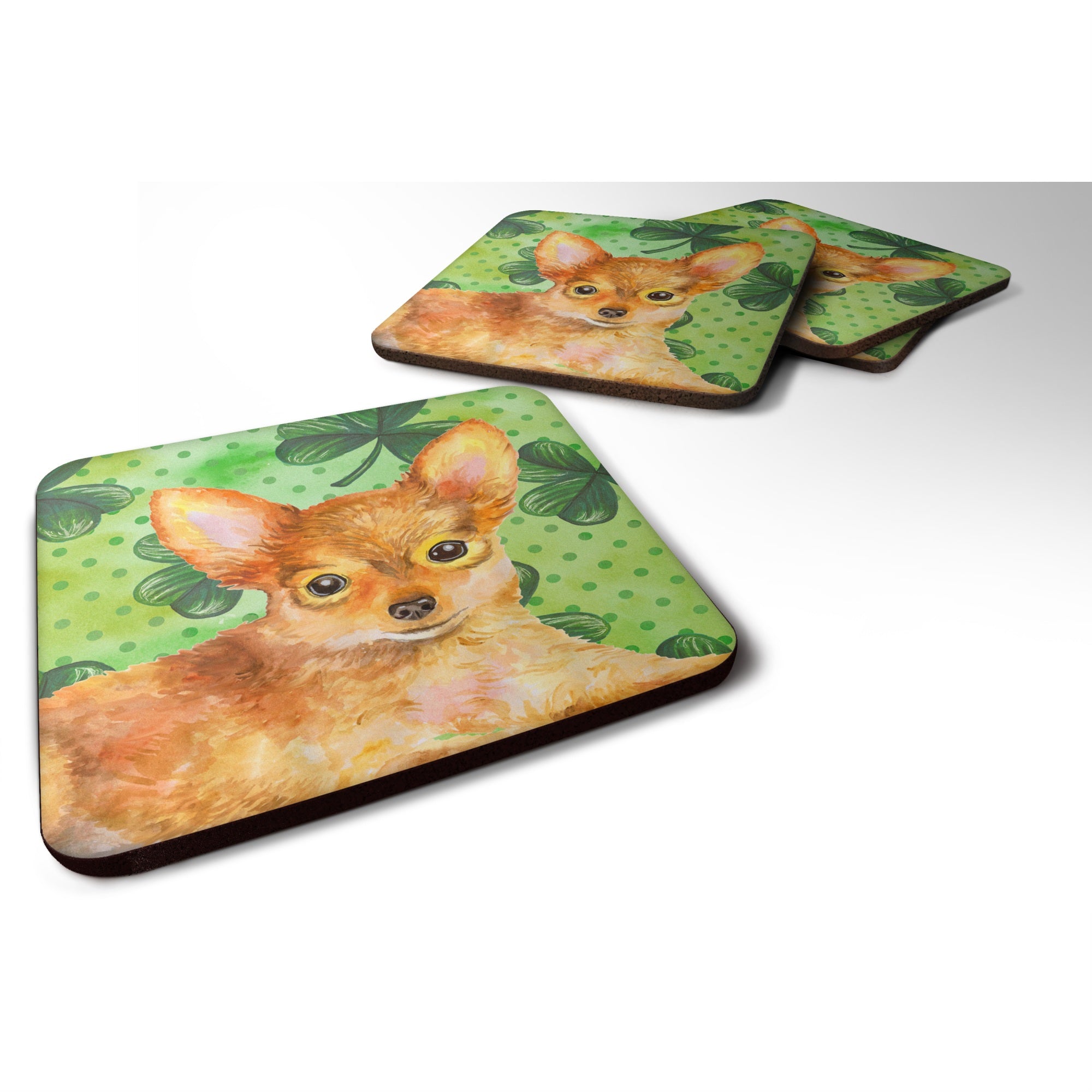 'Caroline'S Treasures Toy Terrier St Patrick'S Decorative Coasters, Multicolor''