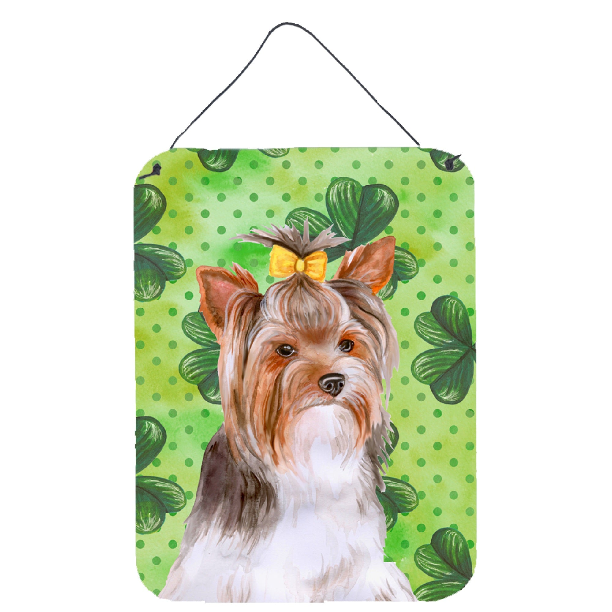 'Caroline'S Treasures Yorkshire Terrier #2 St Patrick'S Metal Print, 16'''' X 12'''', Multicolor''