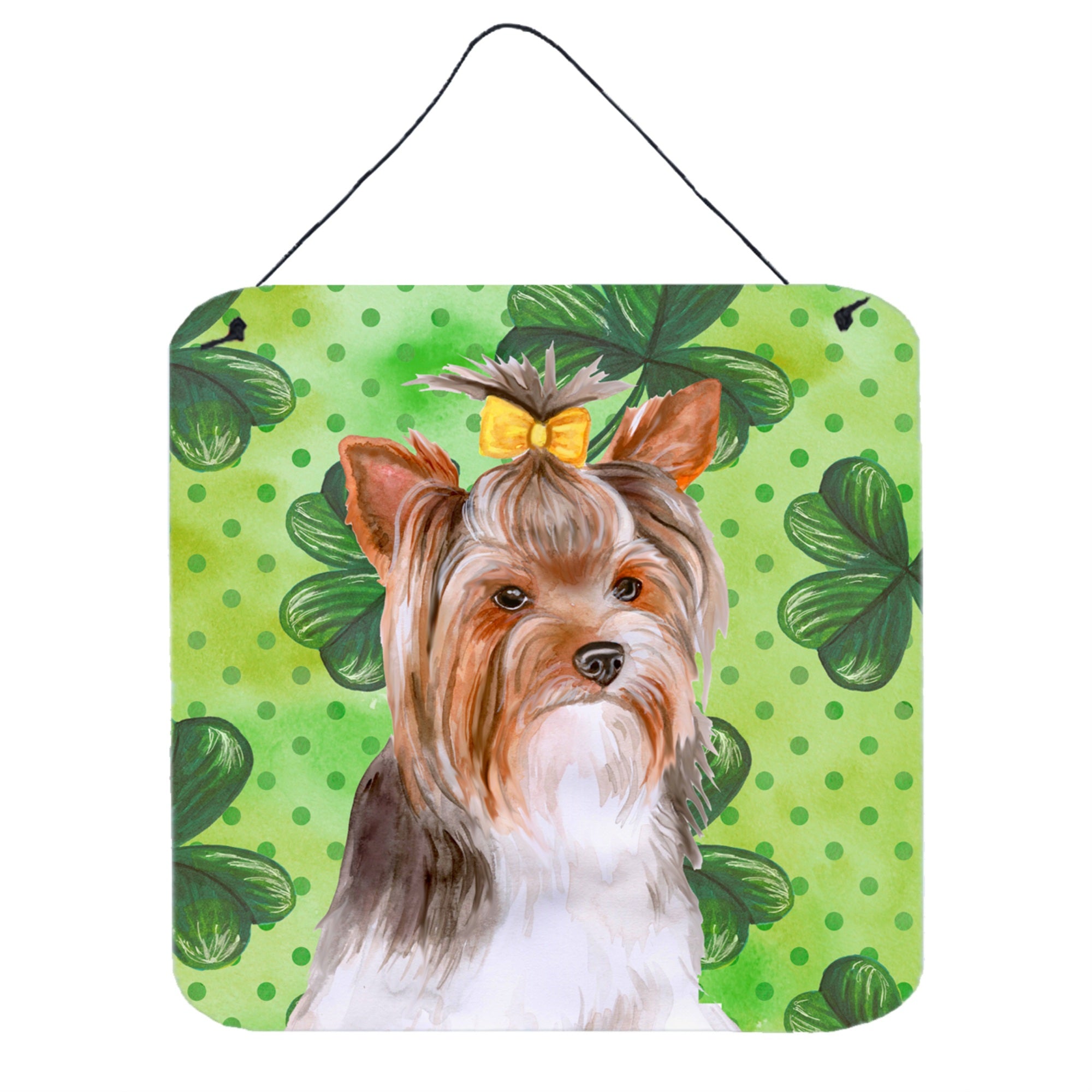 'Caroline'S Treasures Yorkshire Terrier #2 Metal Print, 6H X 6W, St Patrick'S Day''