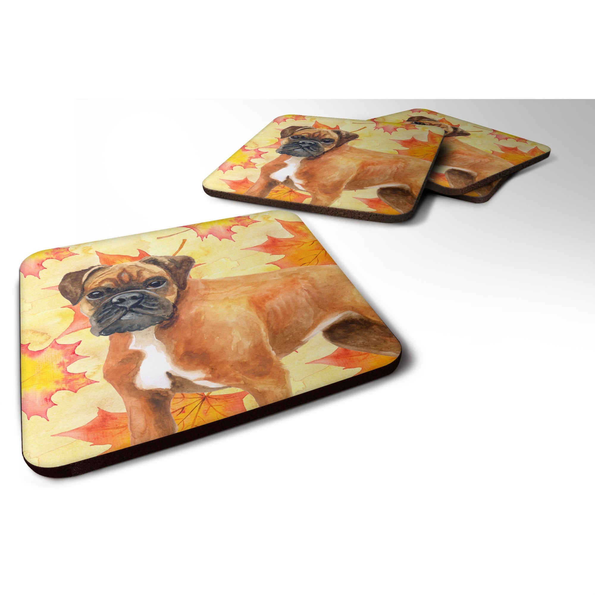 'Caroline'S Treasures German Boxer Fall Decorative Coasters, Multicolor''