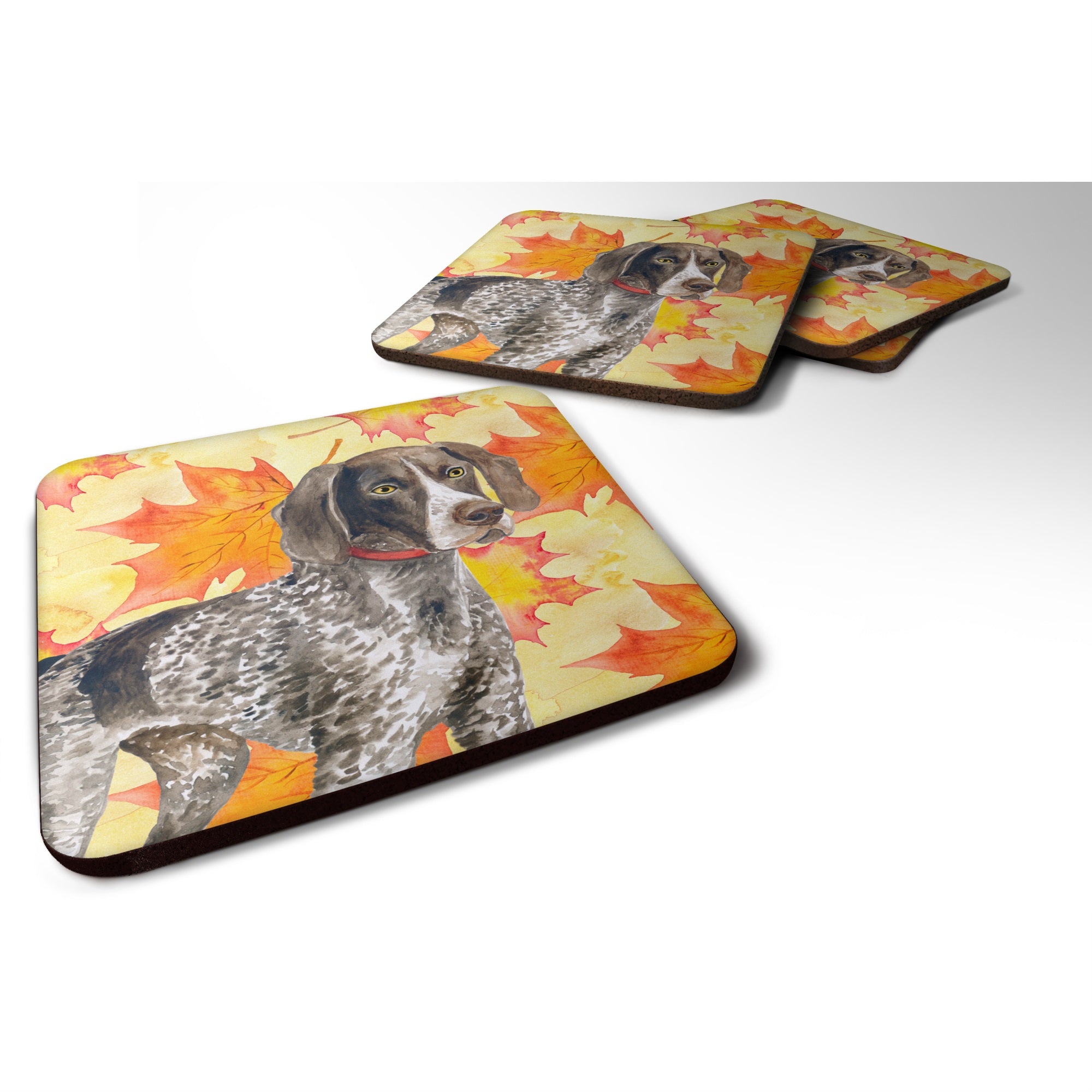 'Caroline'S Treasures German Shorthaired Pointer Fall Decorative Coasters, Multicolor''