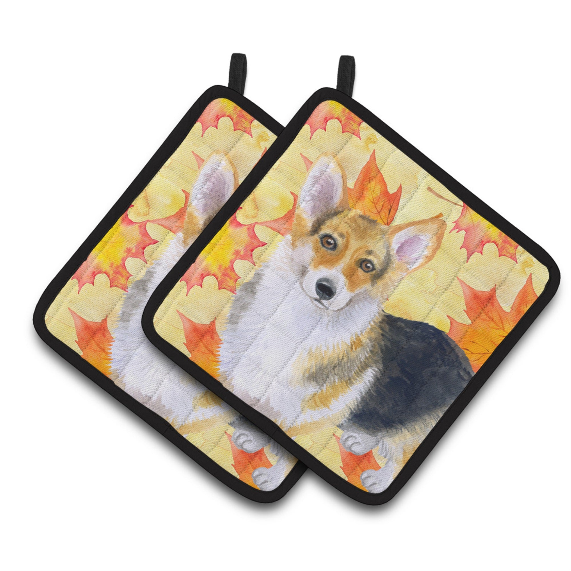 'Caroline'S Treasures Pembroke Corgi Decorated Pot Holder, 7.5H X 7.5W, Fall Leaves''