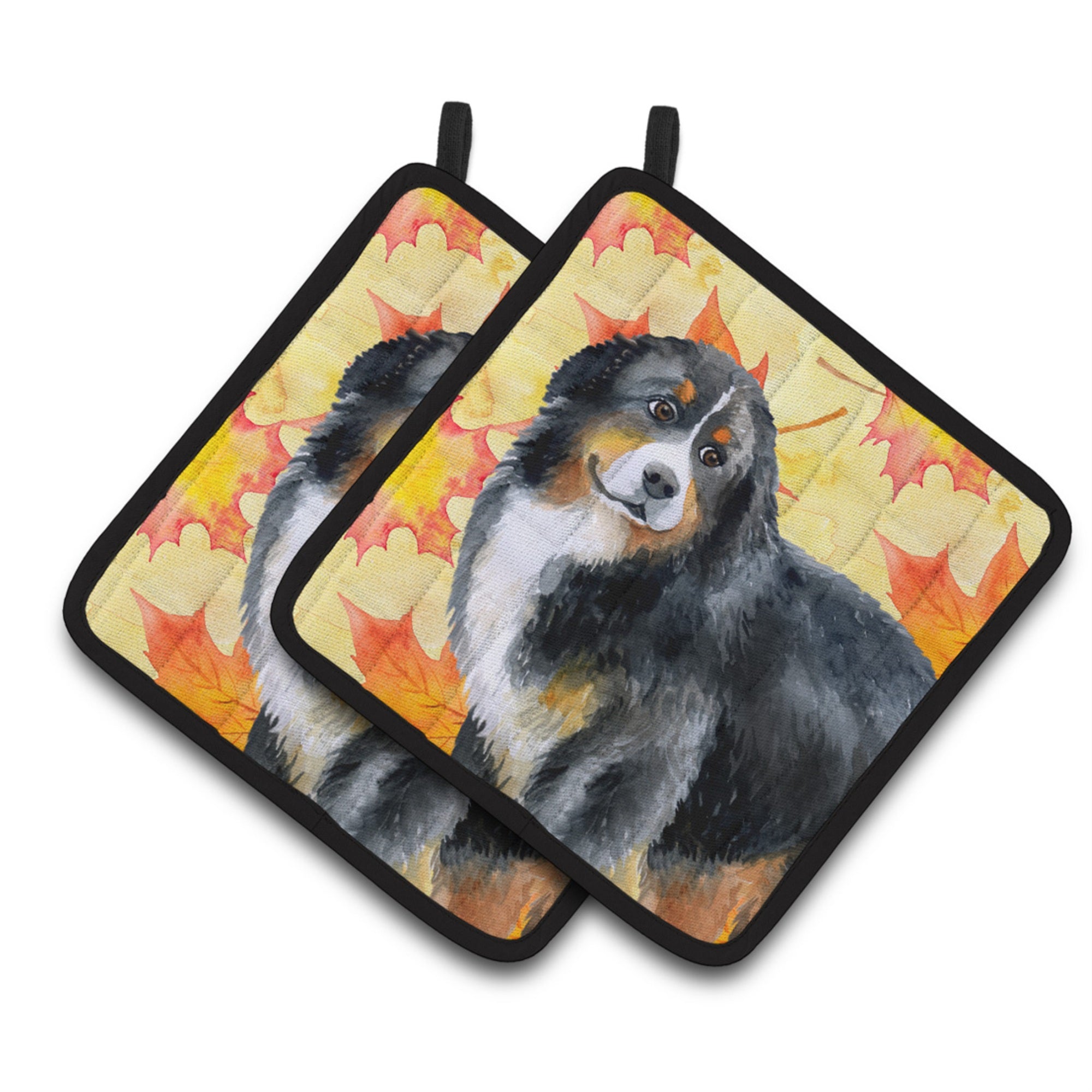 'Caroline'S Treasures Bernese Mountain Dog Decorated Pot Holder, 7.5H X 7.5W, Fall Leaves''