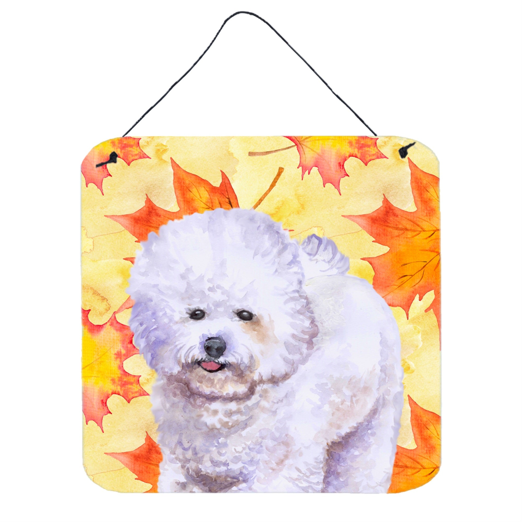 'Caroline'S Treasures Bichon Frise Metal Print, 6H X 6W, Fall Leaves''