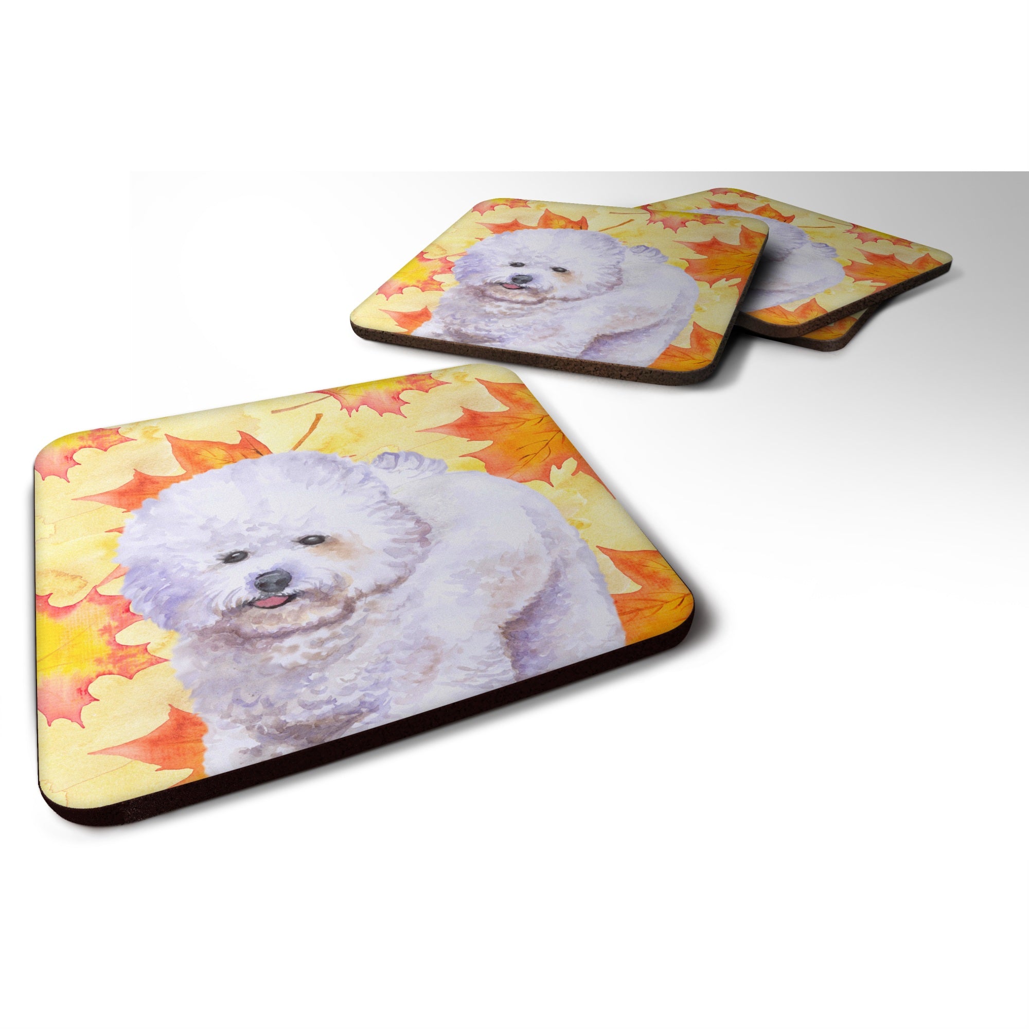 'Caroline'S Treasures Bichon Frise Fall Decorative Coasters, Multicolor''