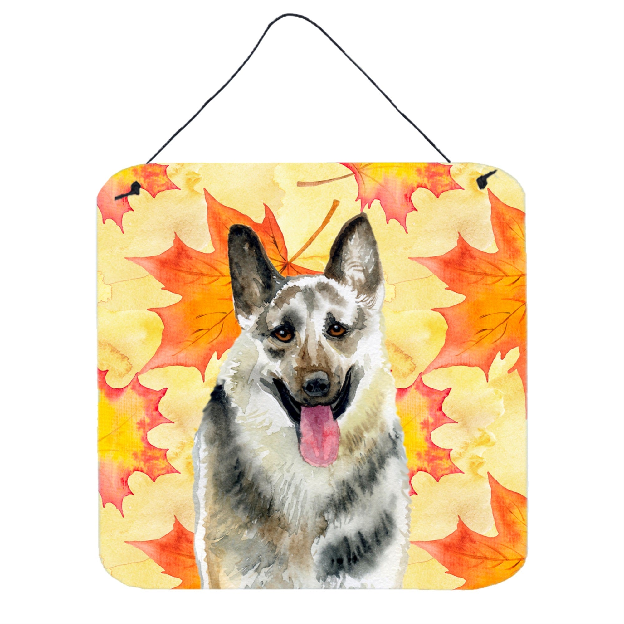 'Caroline'S Treasures East-European Shepherd Metal Print, 6H X 6W, Fall Leaves''