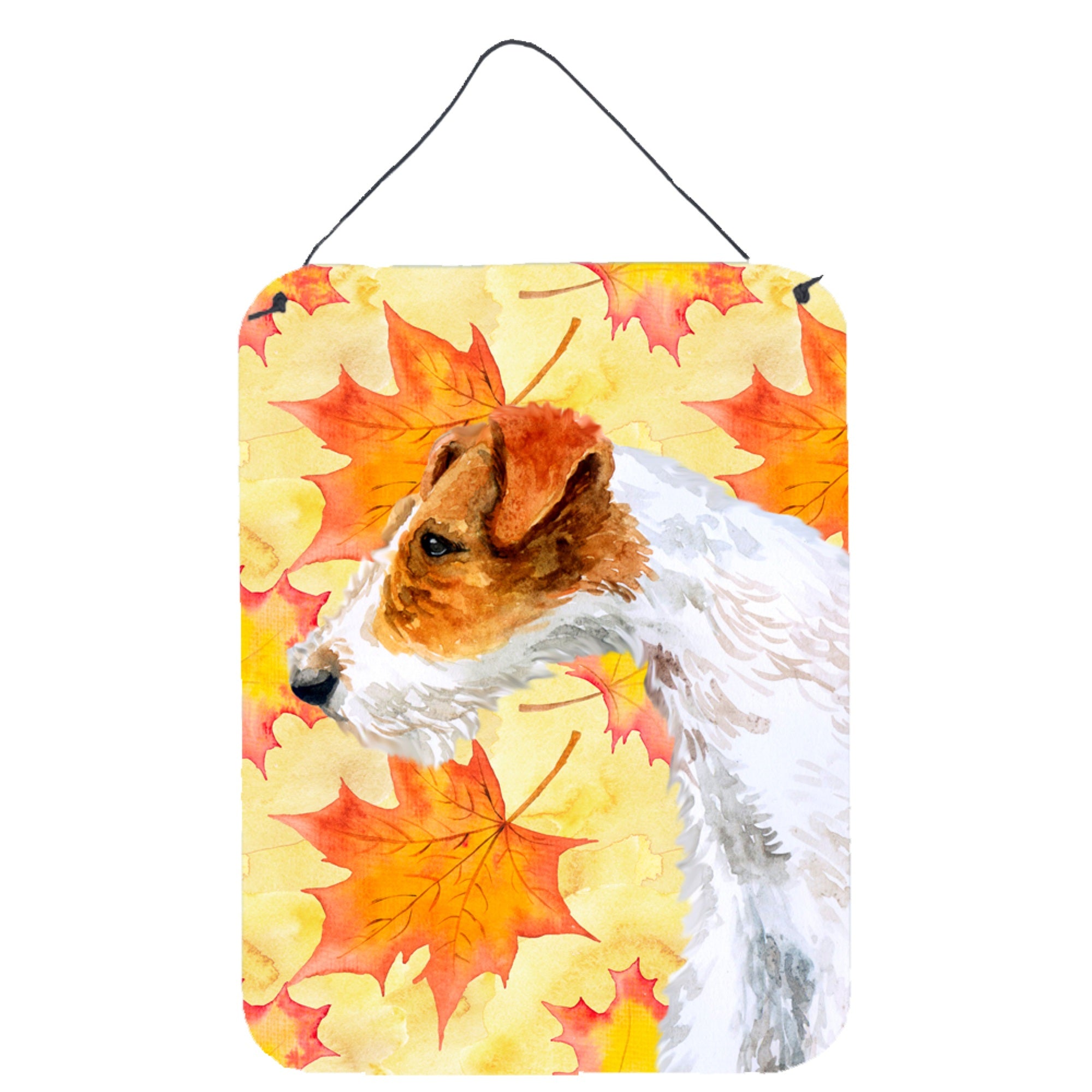 'Caroline'S Treasures Fox Terrier Fall Metal Print, 16'''' X 12'''', Multicolor''