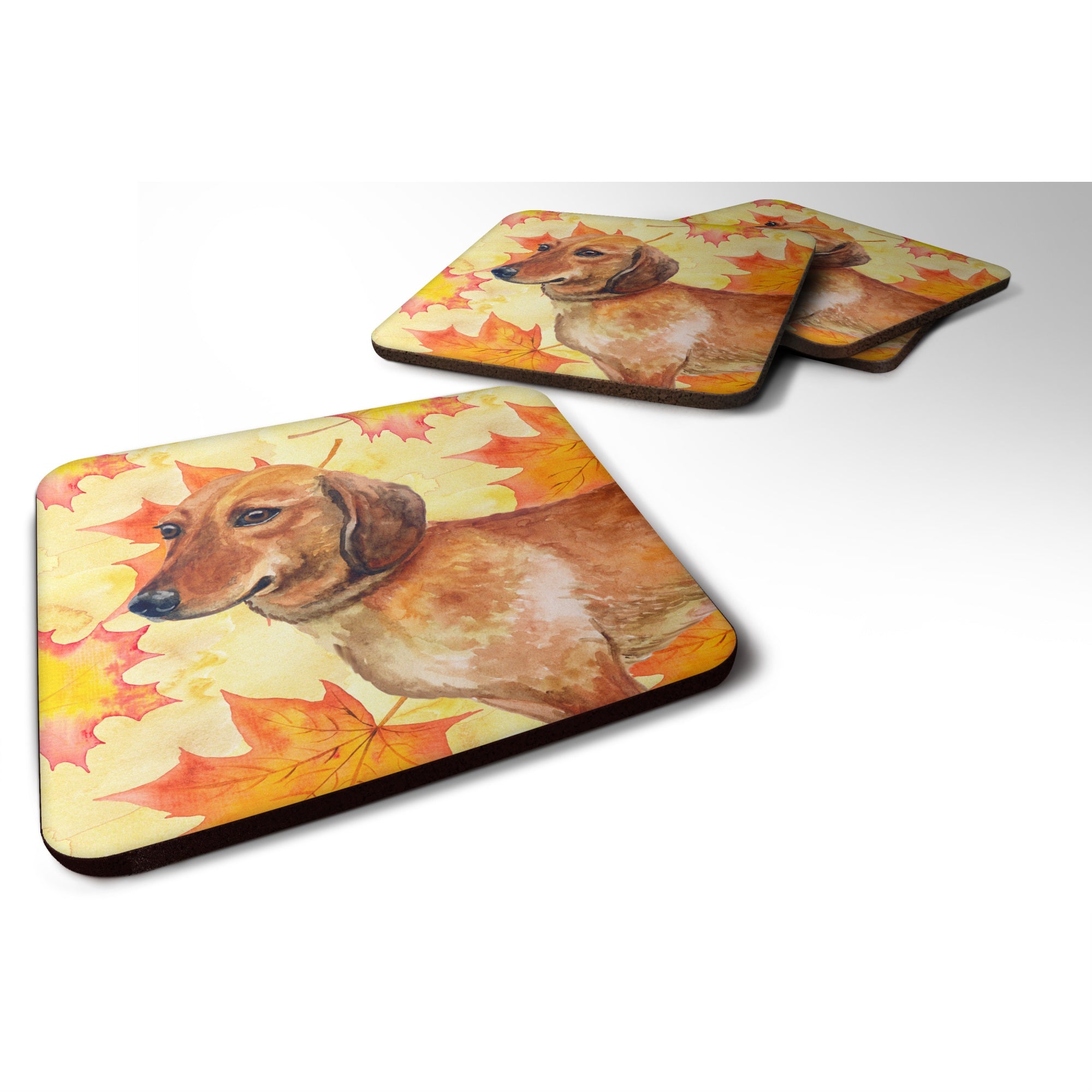 'Caroline'S Treasures Dachshund Fall Decorative Coasters, Multicolor''