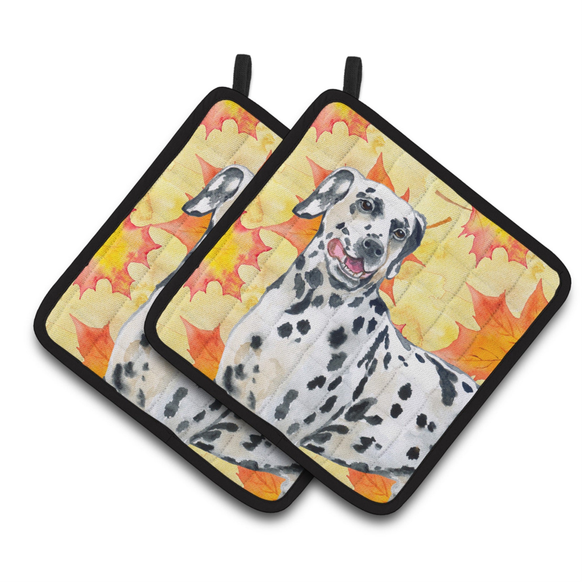 'Caroline'S Treasures Dalmatian Decorated Pot Holder, 7.5H X 7.5W, Fall Leaves''