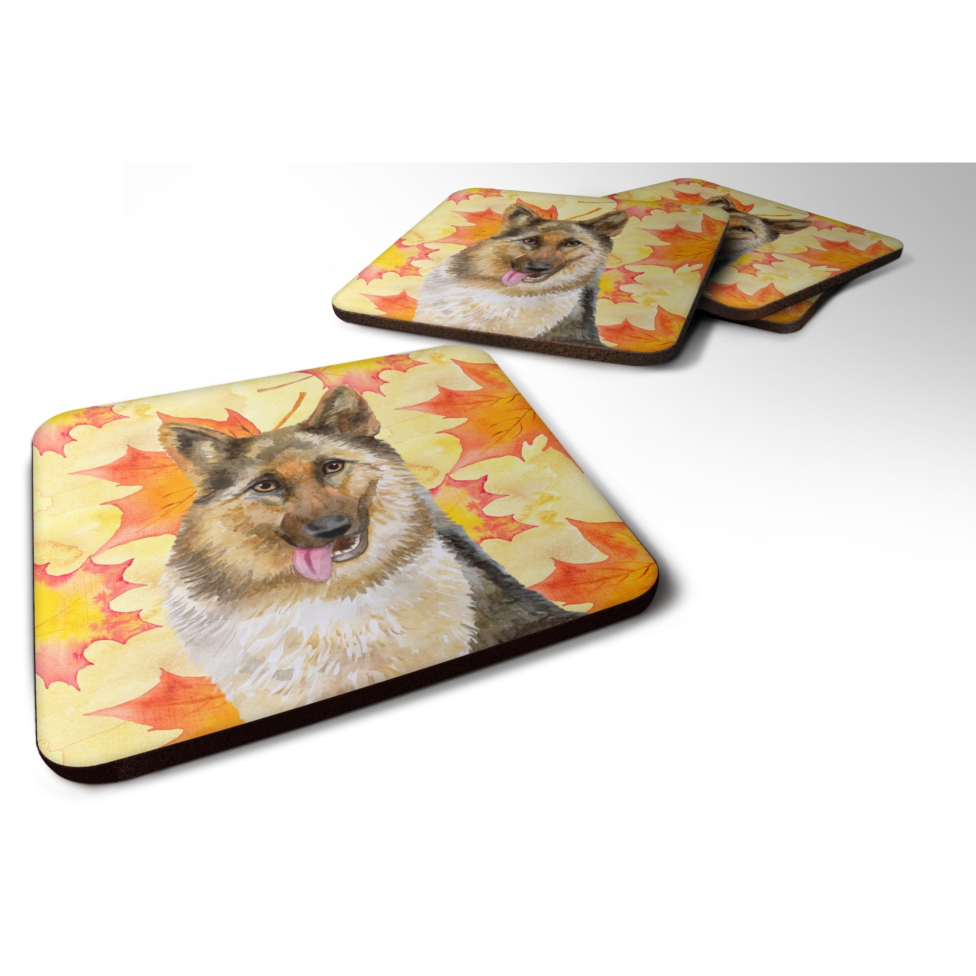 'Caroline'S Treasures German Shepherd Fall Decorative Coasters, Multicolor''