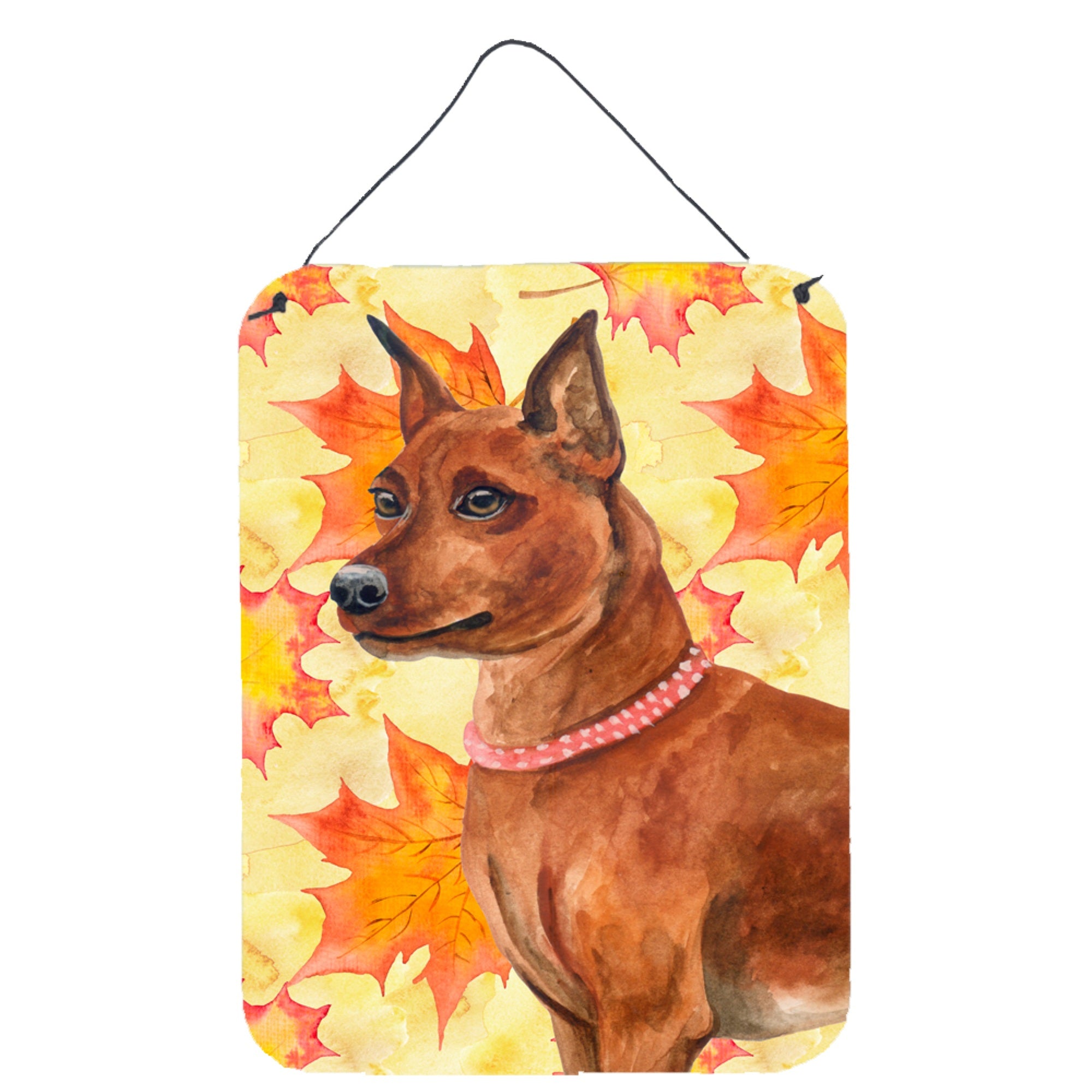 'Caroline'S Treasures Miniature Pinscher Fall Metal Print, 16'''' X 12'''', Multicolor''