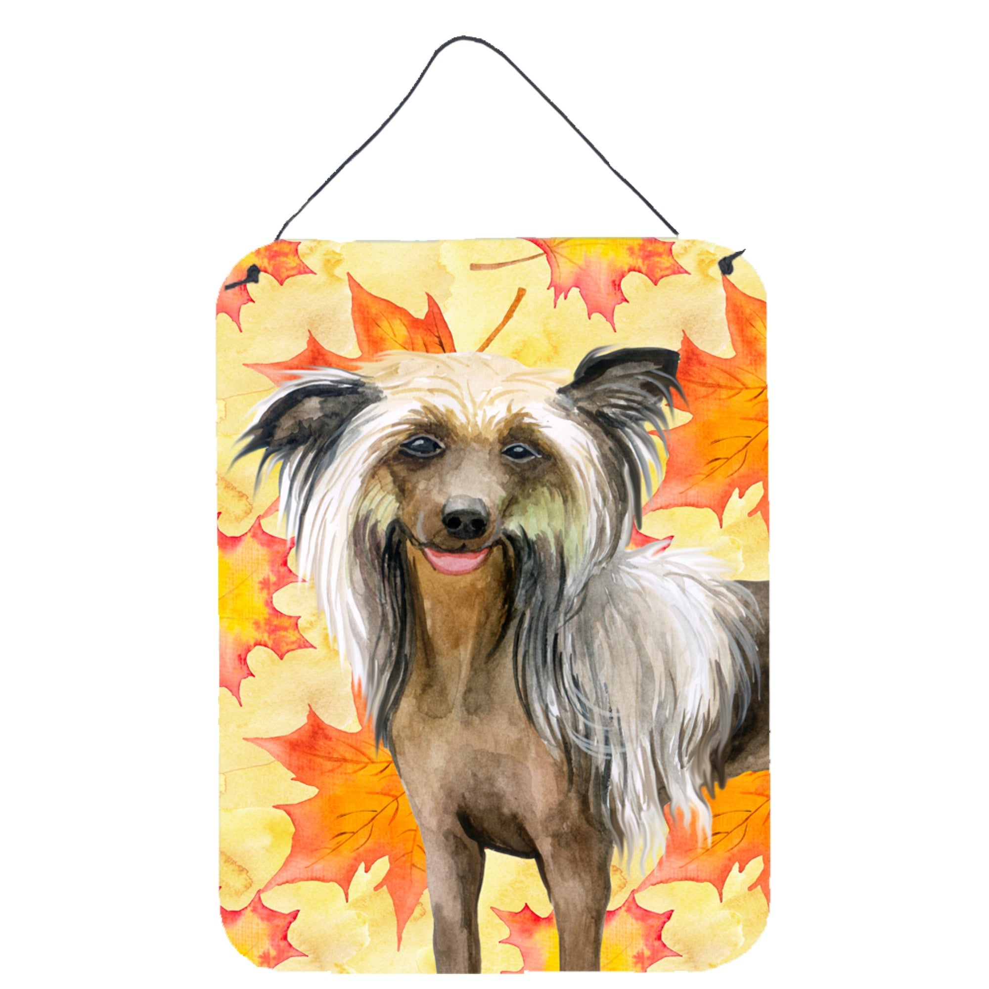 'Caroline'S Treasures Chinese Crested Fall Metal Print, 16'''' X 12'''', Multicolor''