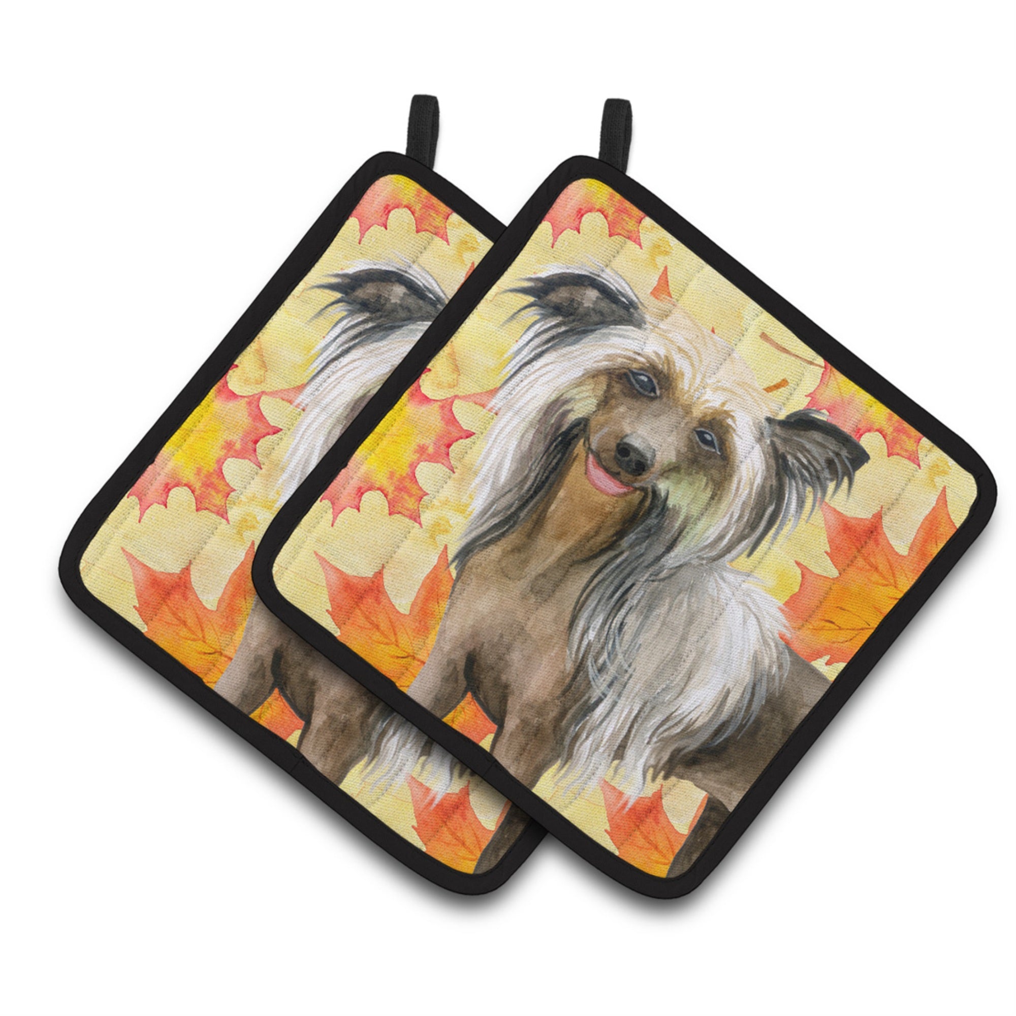'Caroline'S Treasures Chinese Crested Decorated Pot Holder, 7.5H X 7.5W, Fall Leaves''