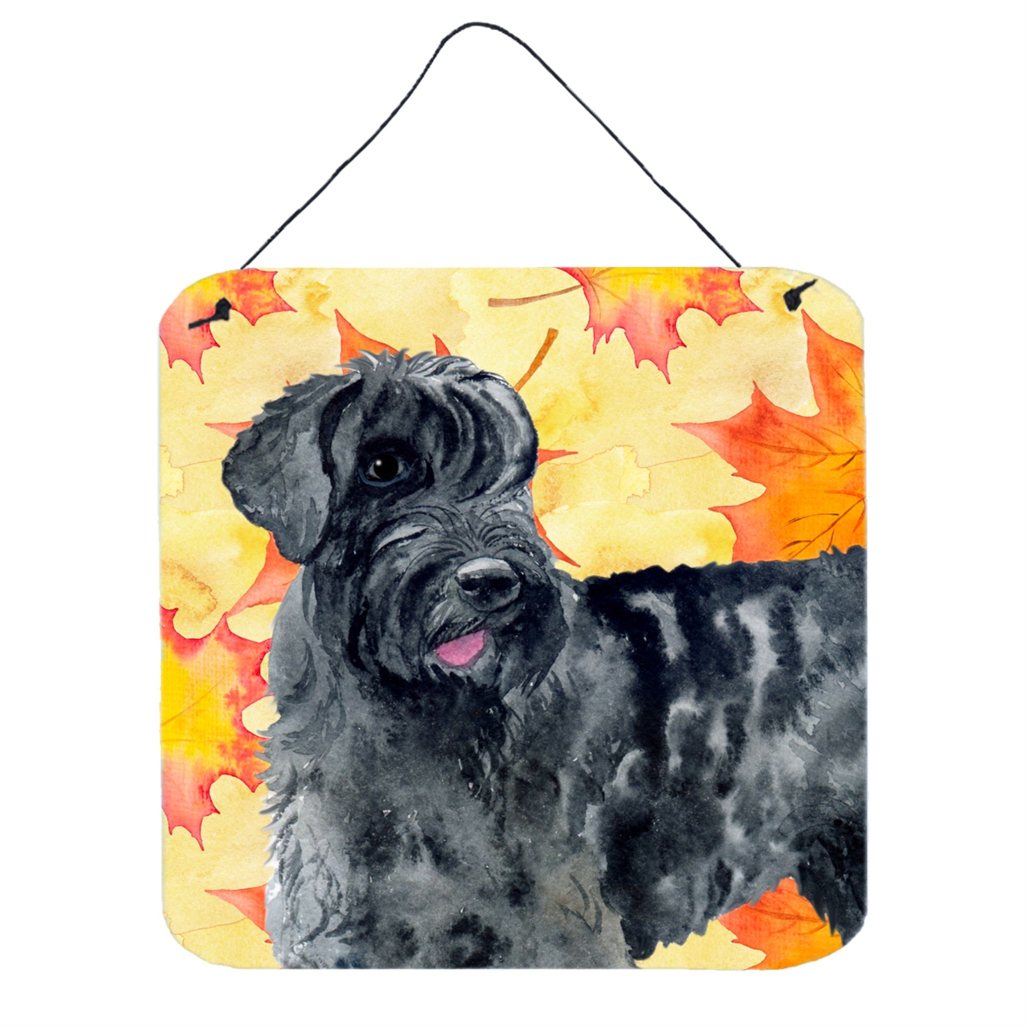 'Caroline'S Treasures Giant Schnauzer Metal Print, 6H X 6W, Fall Leaves''