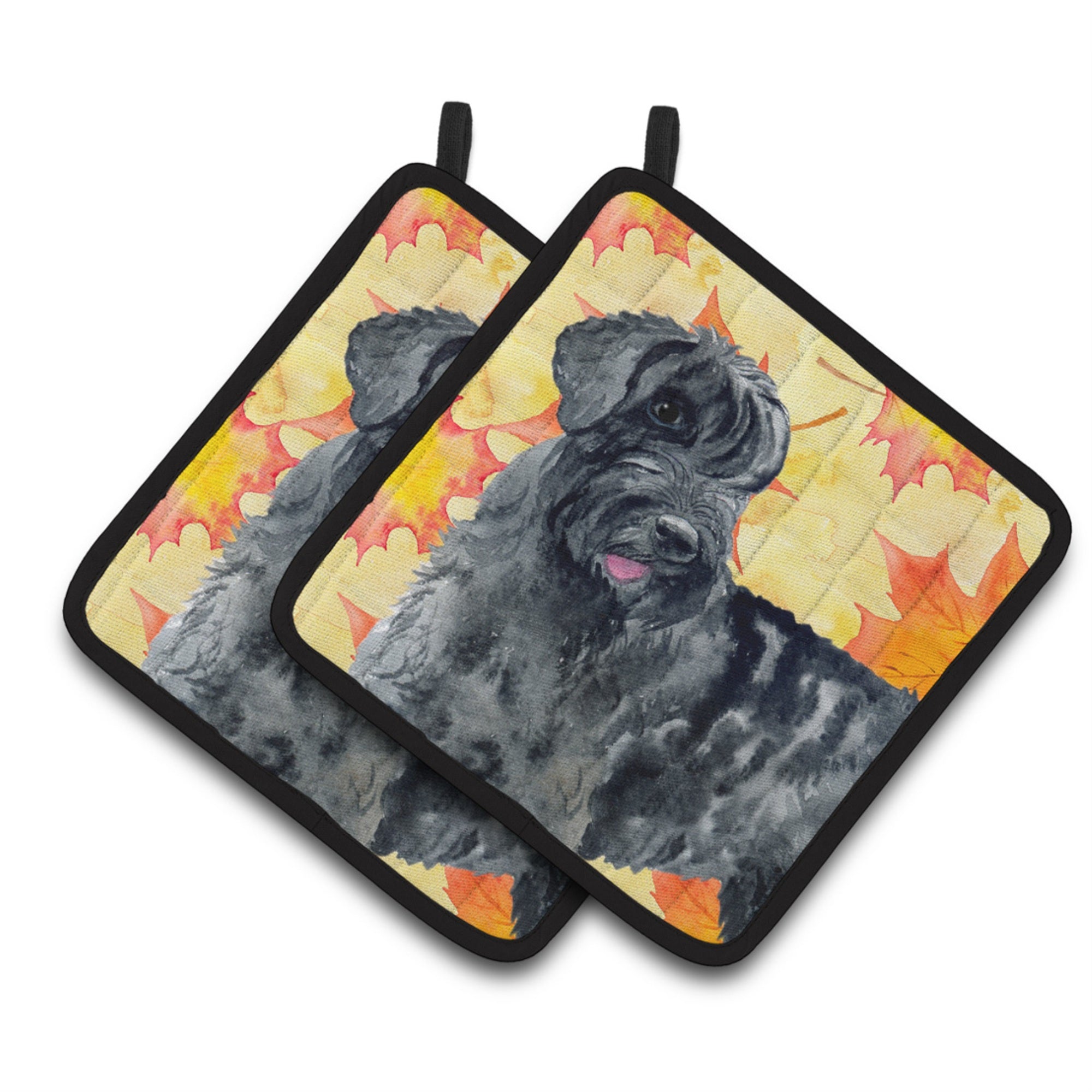 'Caroline'S Treasures Giant Schnauzer Decorated Pot Holder, 7.5H X 7.5W, Fall Leaves''