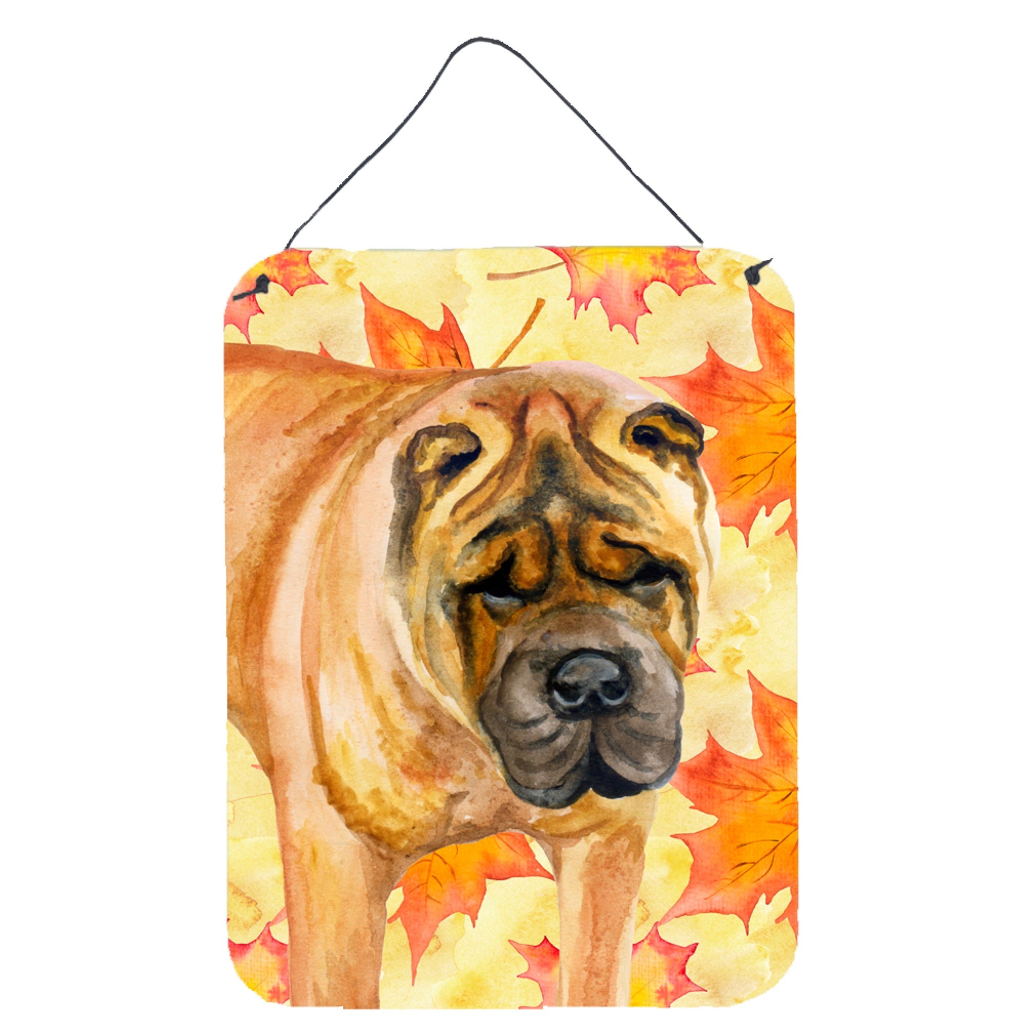 'Caroline'S Treasures Shar Pei Fall Metal Print, 16'''' X 12'''', Multicolor''