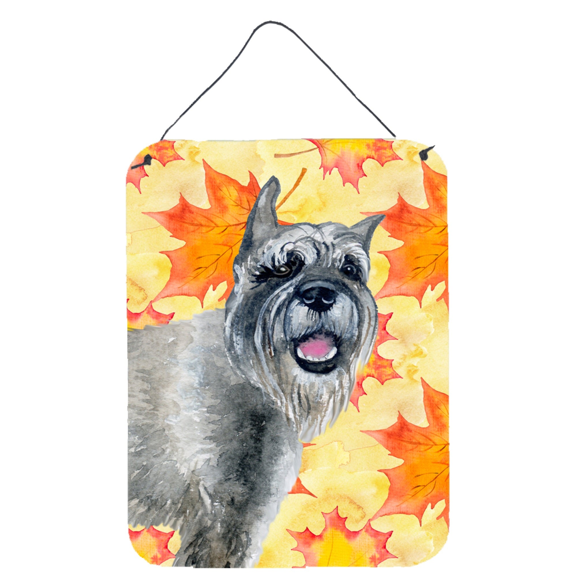 'Caroline'S Treasures Schnauzer Fall Metal Print, 16'''' X 12'''', Multicolor''
