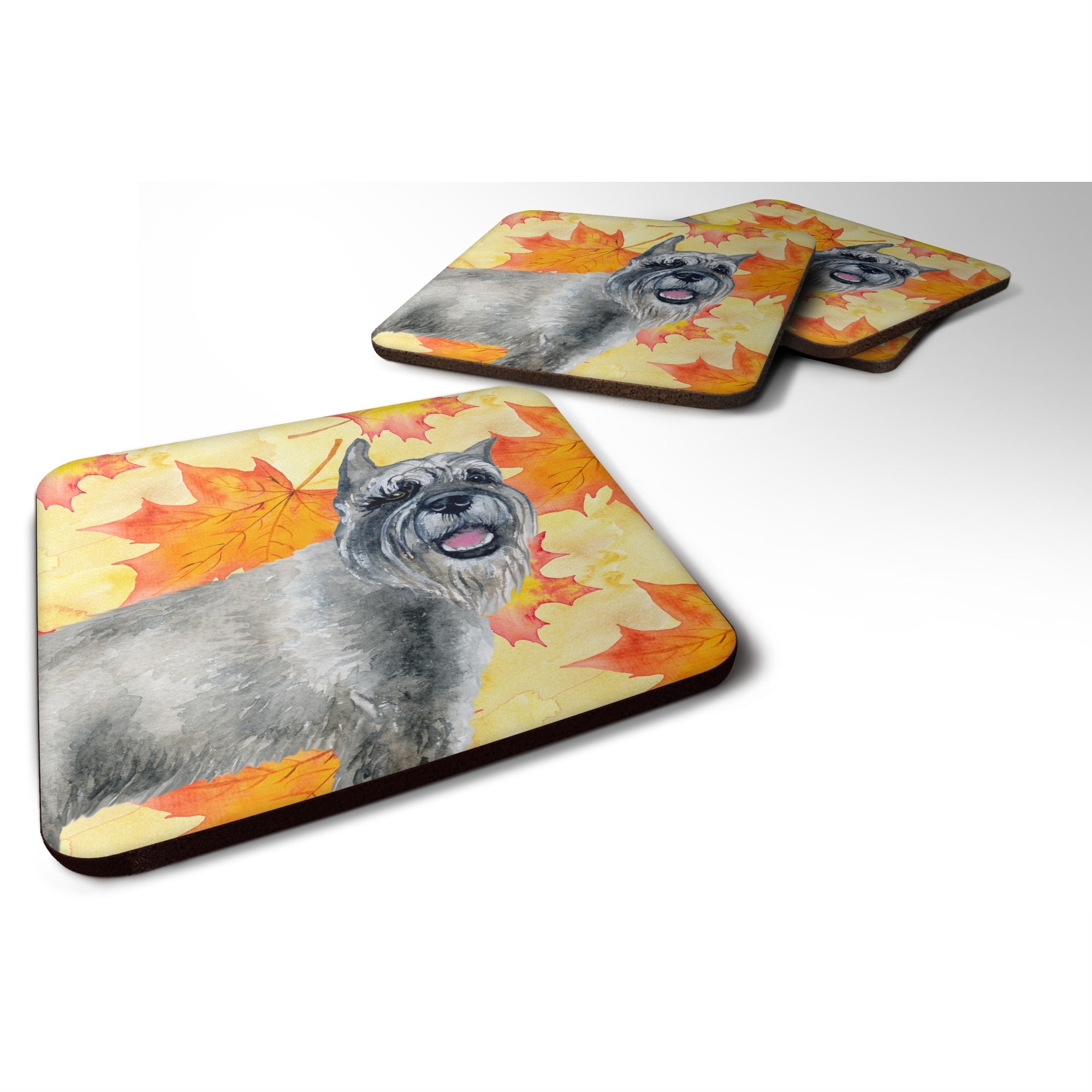 'Caroline'S Treasures Schnauzer Fall Decorative Coasters, Multicolor''