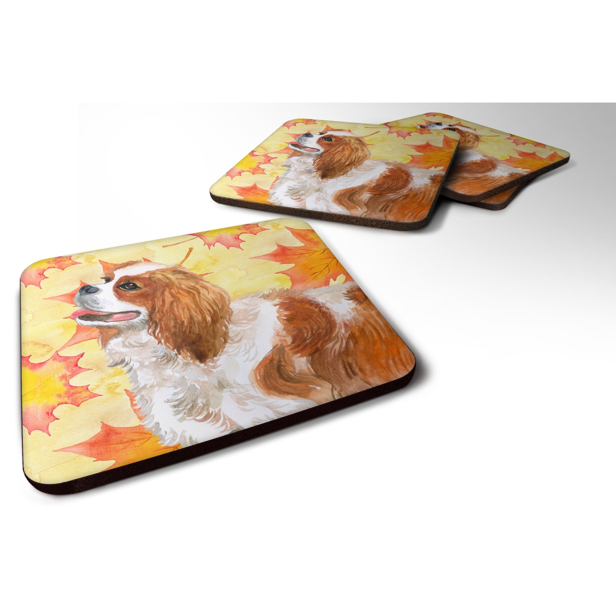 'Caroline'S Treasures Cavalier Spaniel Fall Decorative Coasters, Multicolor''