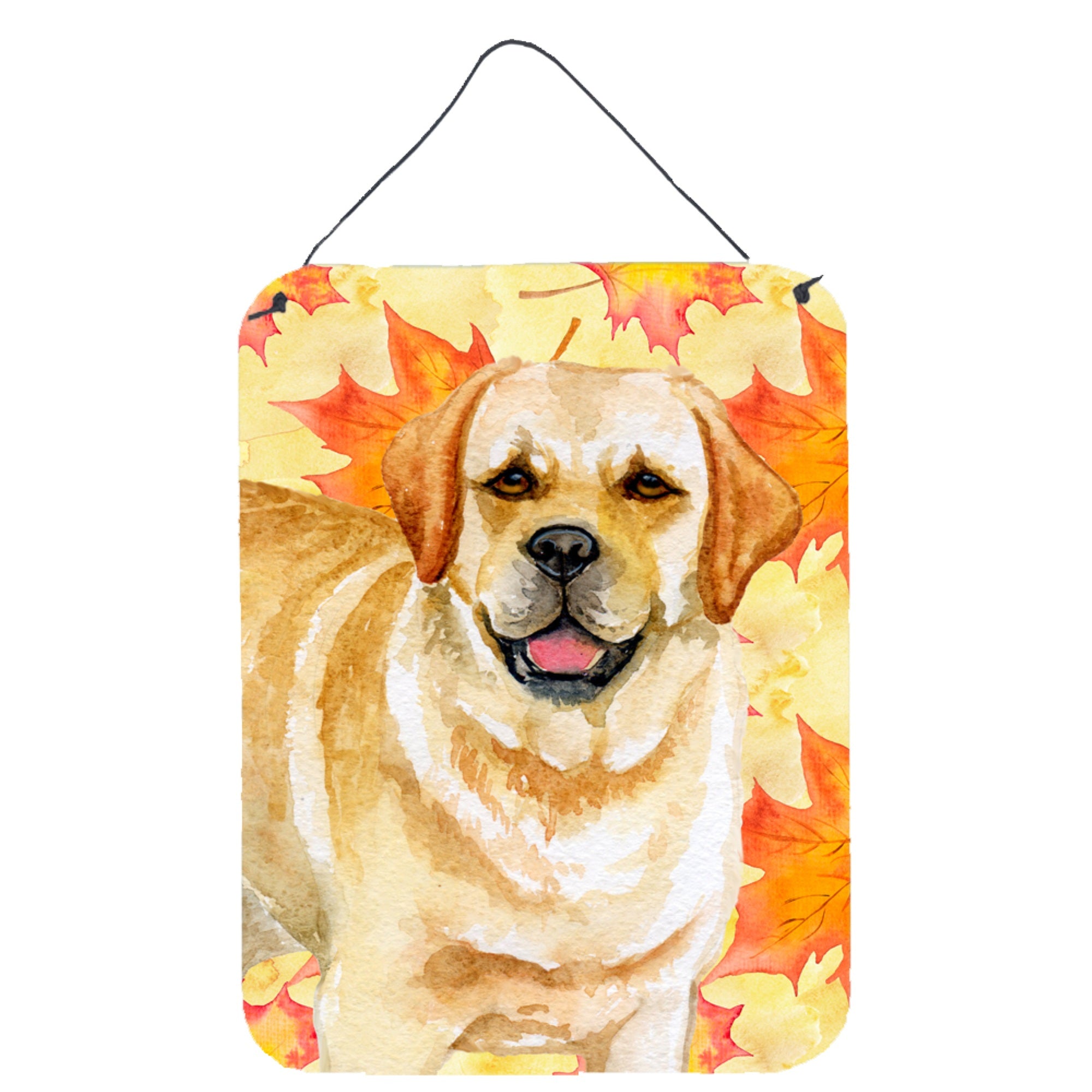 'Caroline'S Treasures Golden Retriever Fall Metal Print, 16'''' X 12'''', Multicolor''