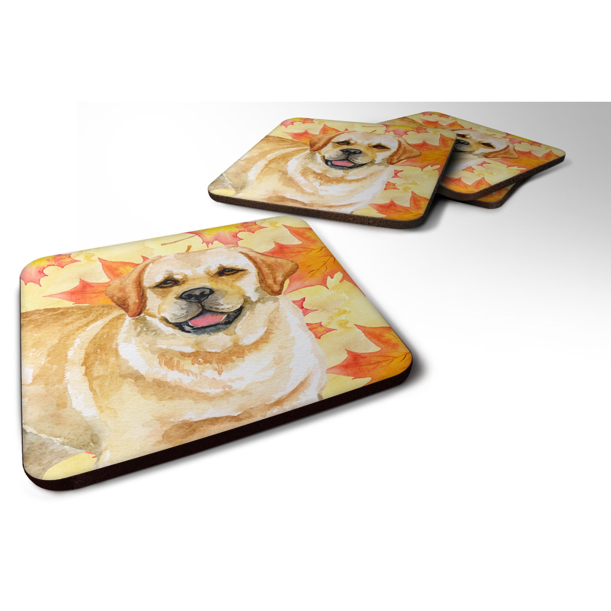 'Caroline'S Treasures Golden Retriever Fall Decorative Coasters, Multicolor''