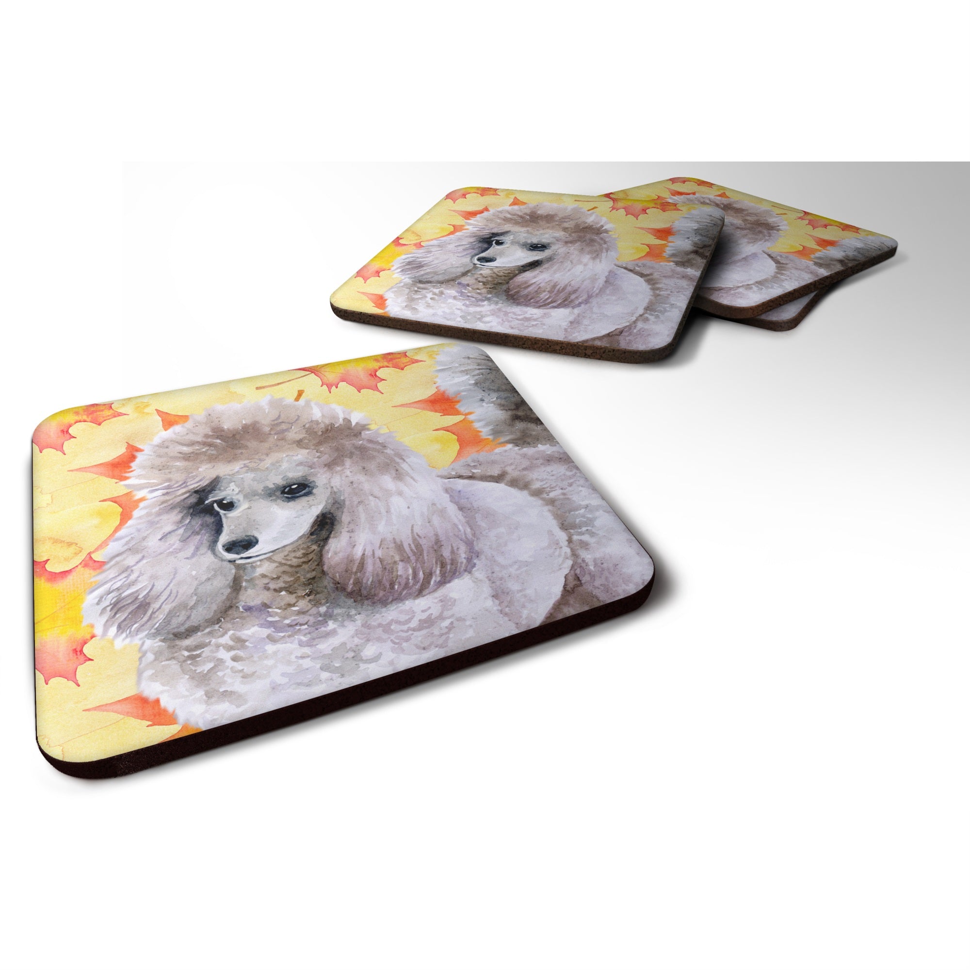 'Caroline'S Treasures Poodle Fall Decorative Coasters, Multicolor''
