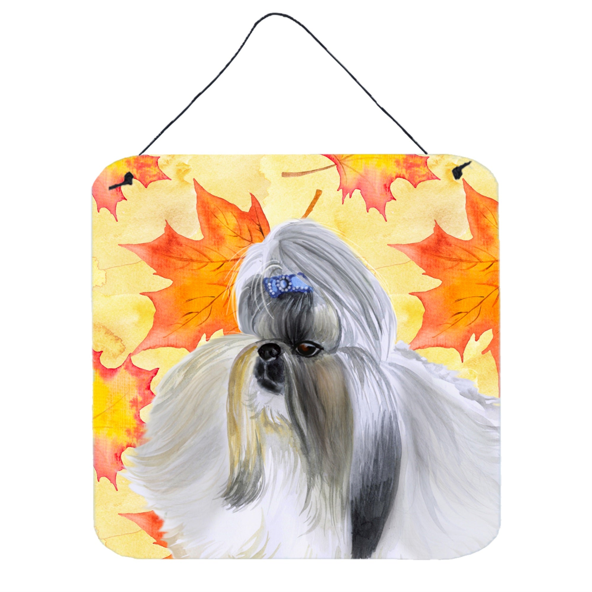 'Caroline'S Treasures Shih Tzu Metal Print, 6H X 6W, Fall Leaves''