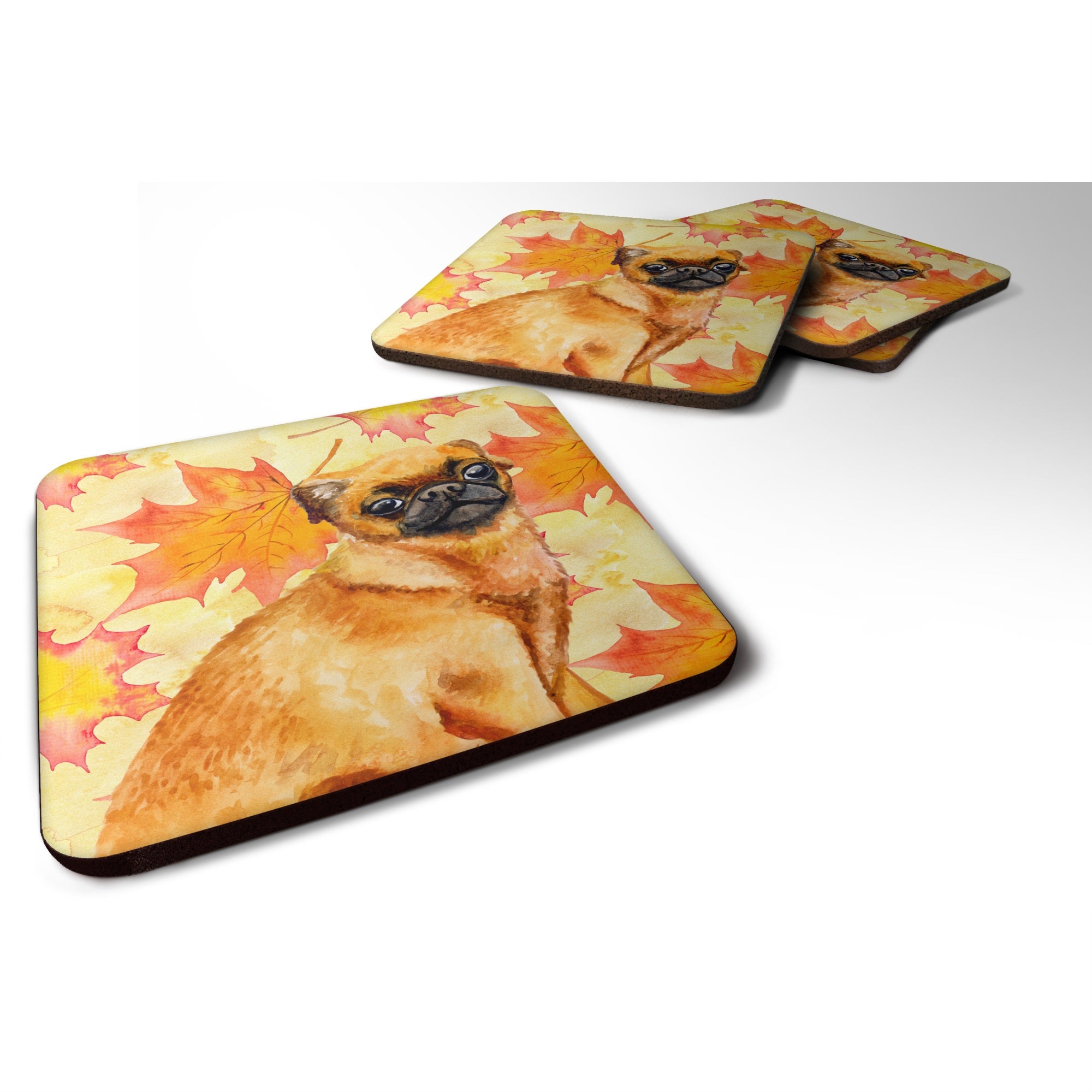 'Caroline'S Treasures Small Brabant Griffon Fall Decorative Coasters, Multicolor''