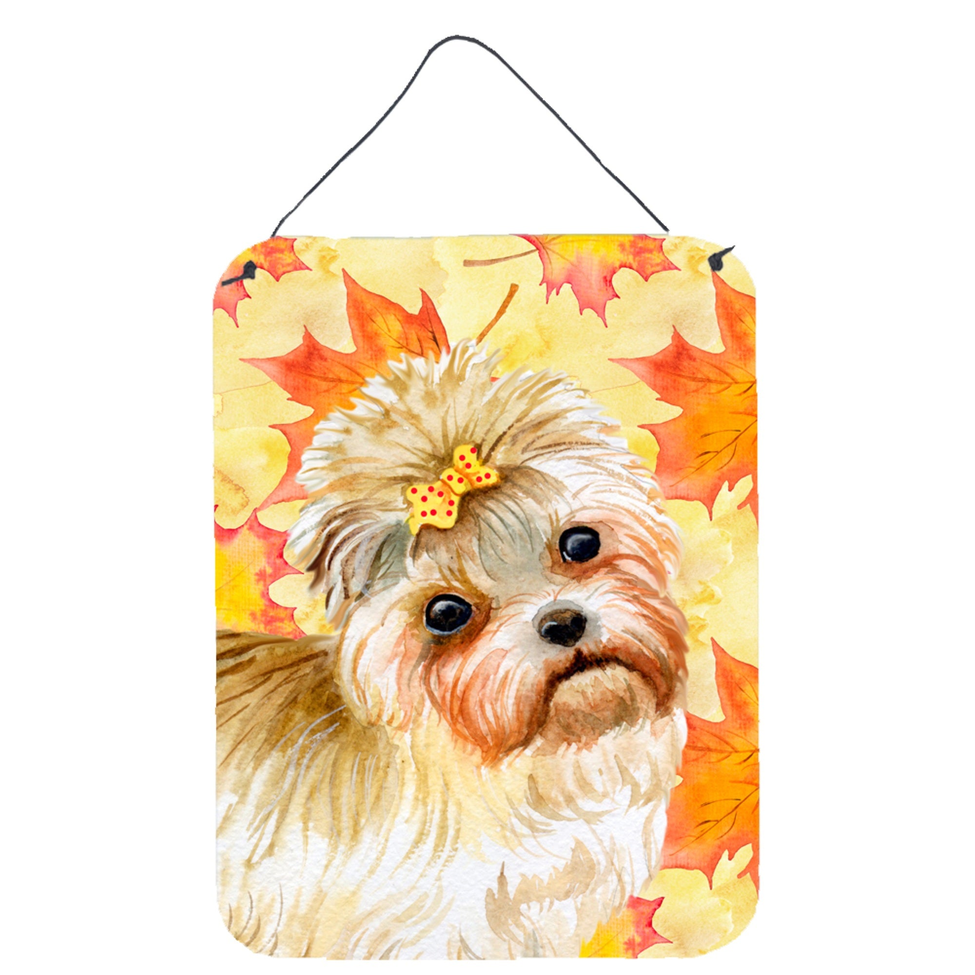 'Caroline'S Treasures Morkie Fall Metal Print, 16'''' X 12'''', Multicolor''