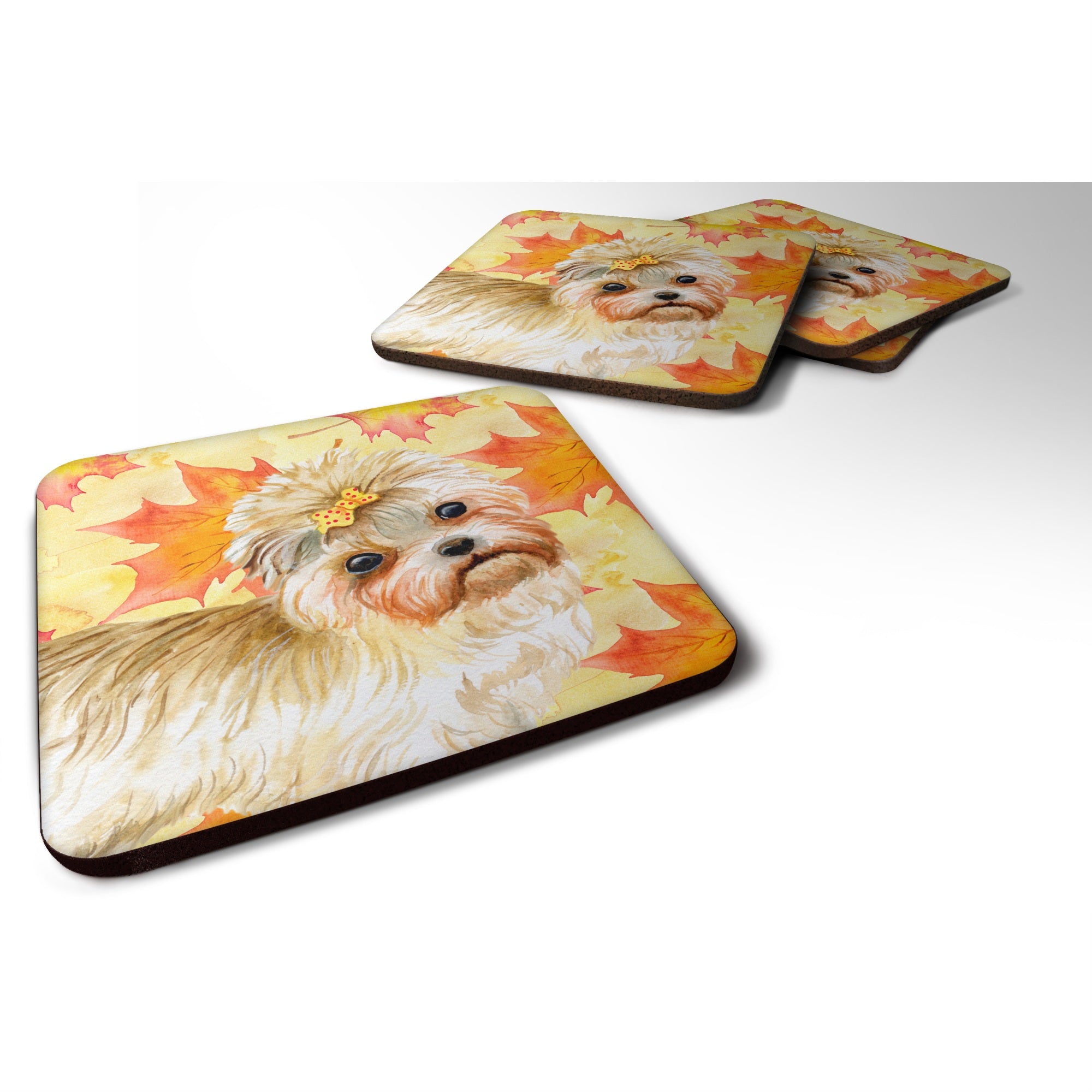 'Caroline'S Treasures Morkie Fall Decorative Coasters, Multicolor''