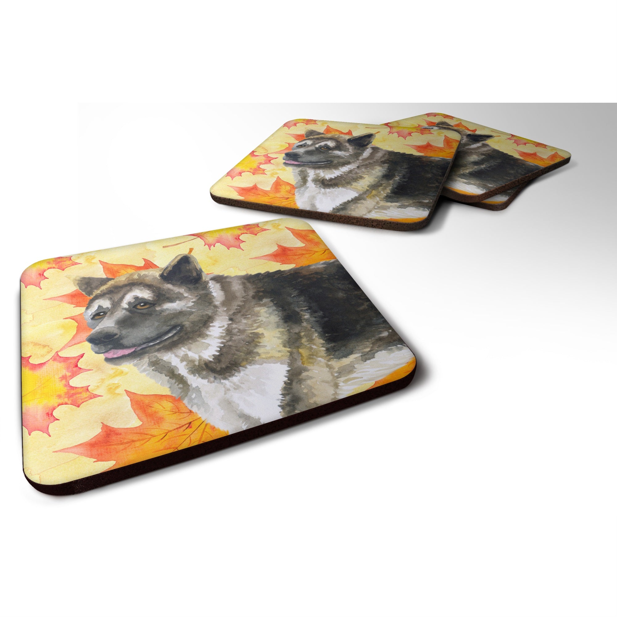 'Caroline'S Treasures American Akita Fall Decorative Coasters, Multicolor''